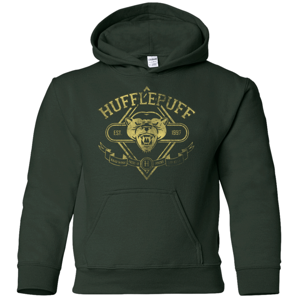 Sweatshirts Forest Green / YS HUFFLEPUFF Youth Hoodie