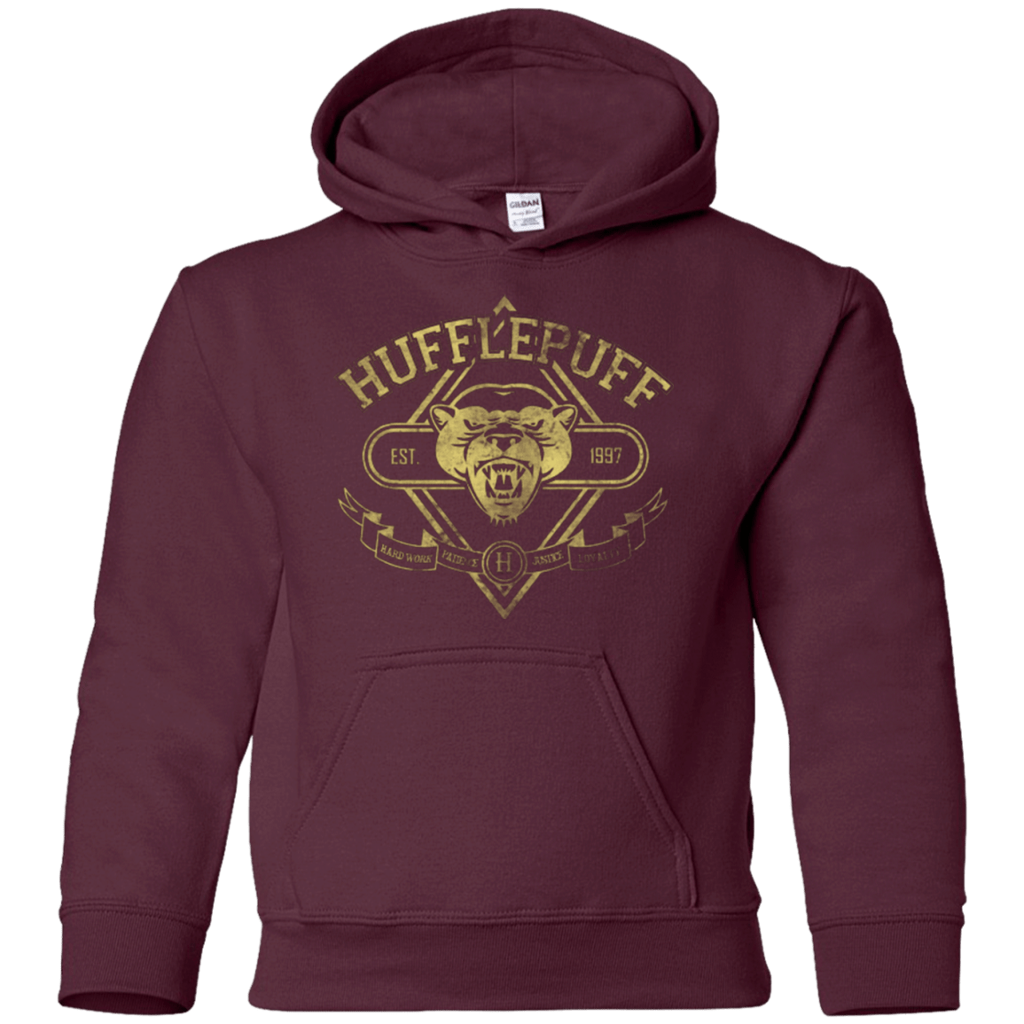 Sweatshirts Maroon / YS HUFFLEPUFF Youth Hoodie