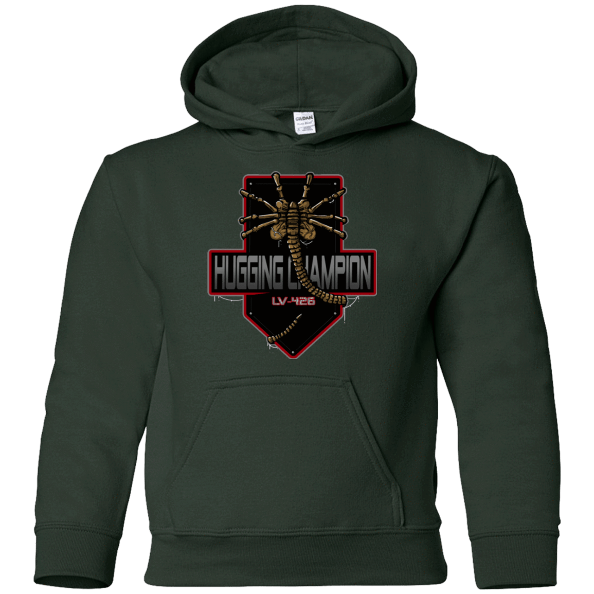 Sweatshirts Forest Green / YS Hugging Champ Youth Hoodie