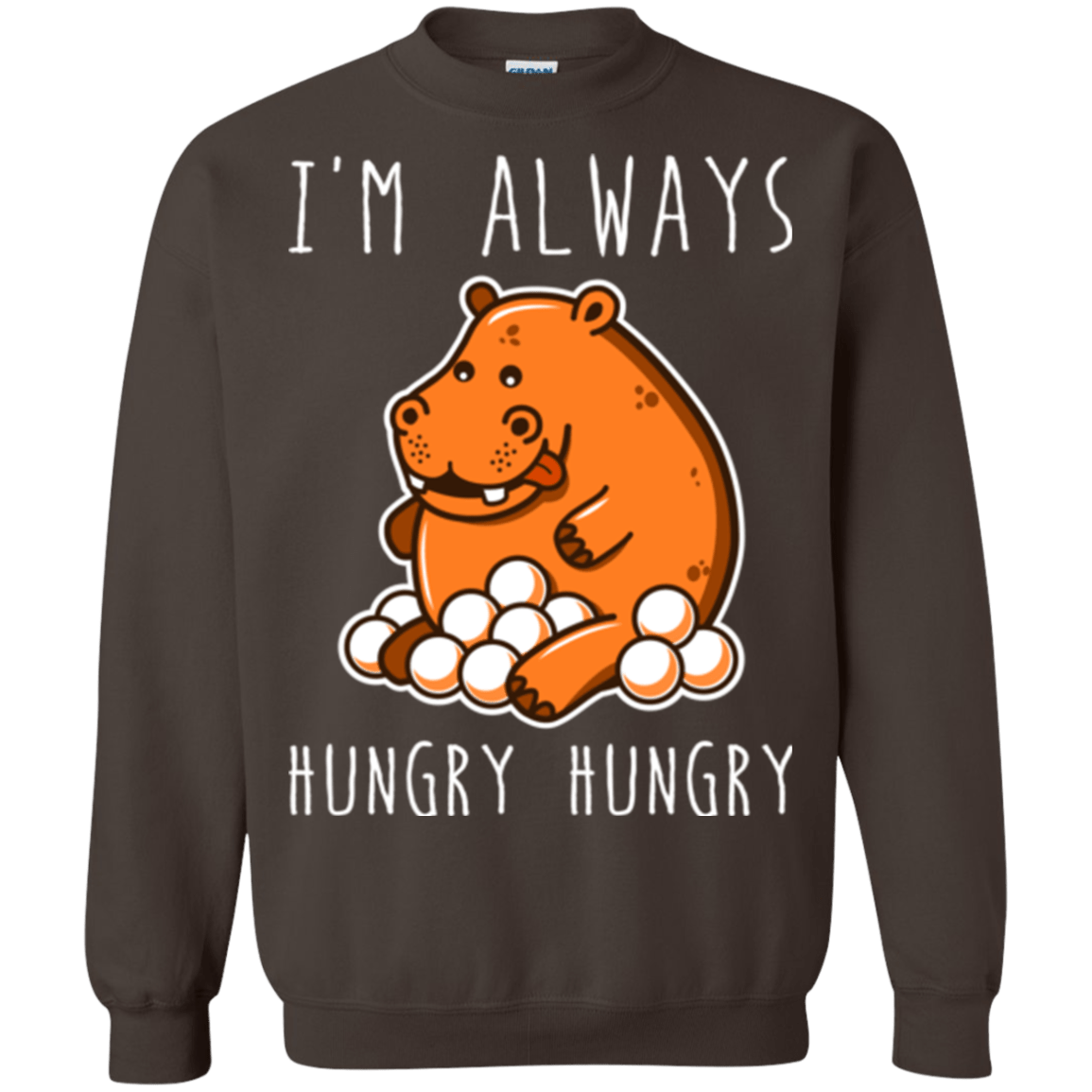 Sweatshirts Dark Chocolate / Small Hungry Hungry Crewneck Sweatshirt