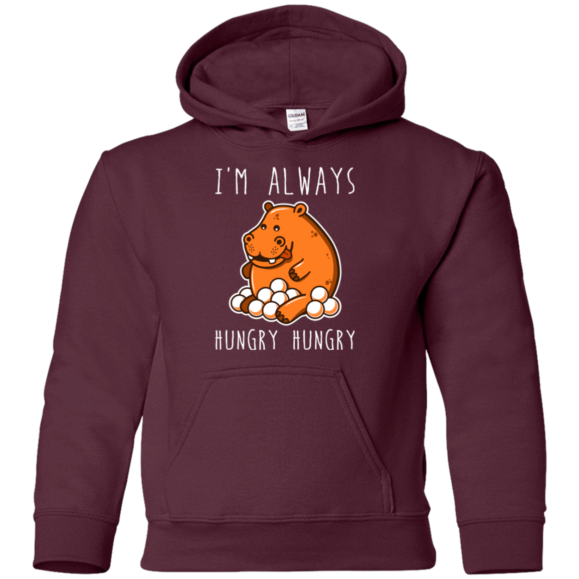 Sweatshirts Maroon / YS Hungry Hungry Youth Hoodie