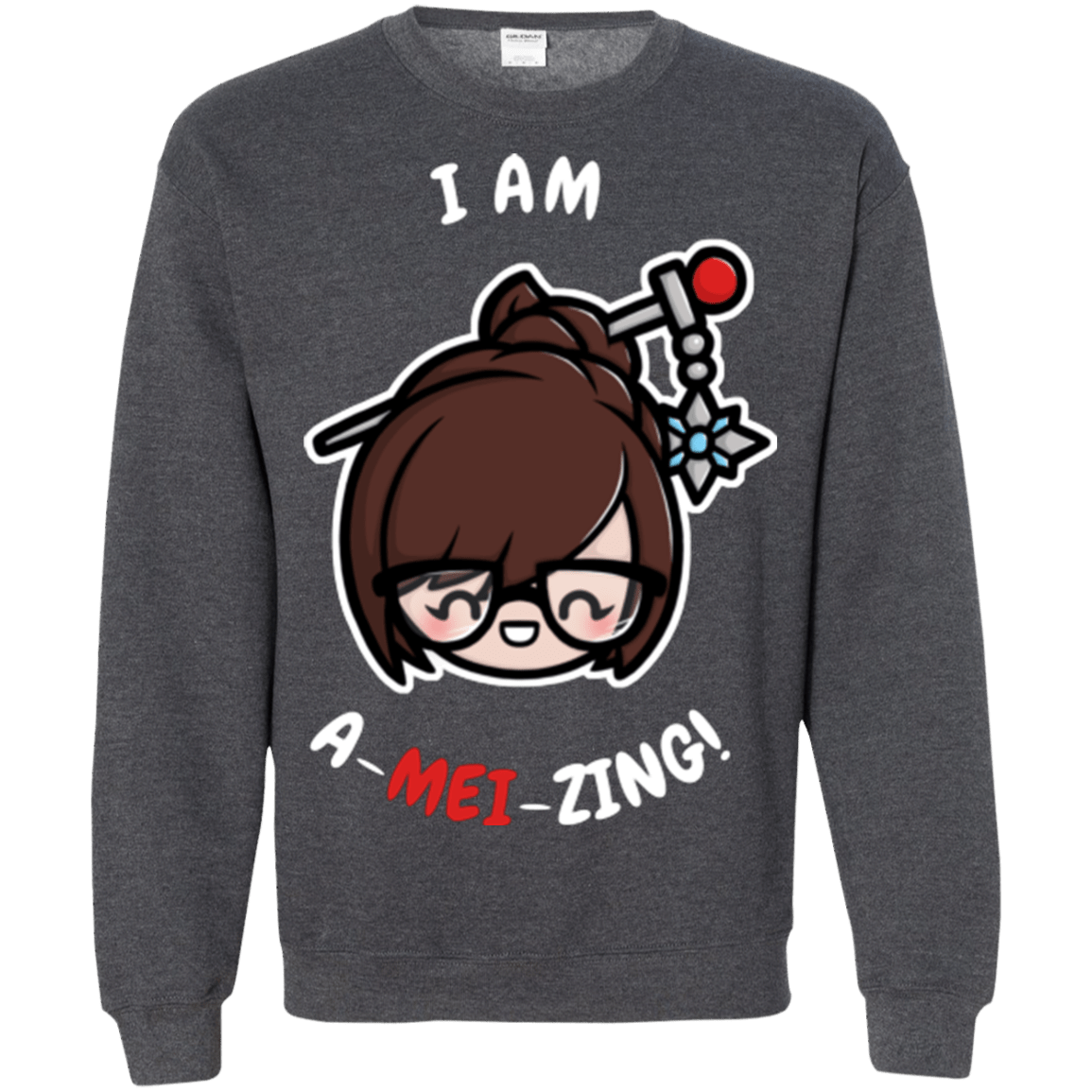 Sweatshirts Dark Heather / Small I Am A Mei Zing Crewneck Sweatshirt