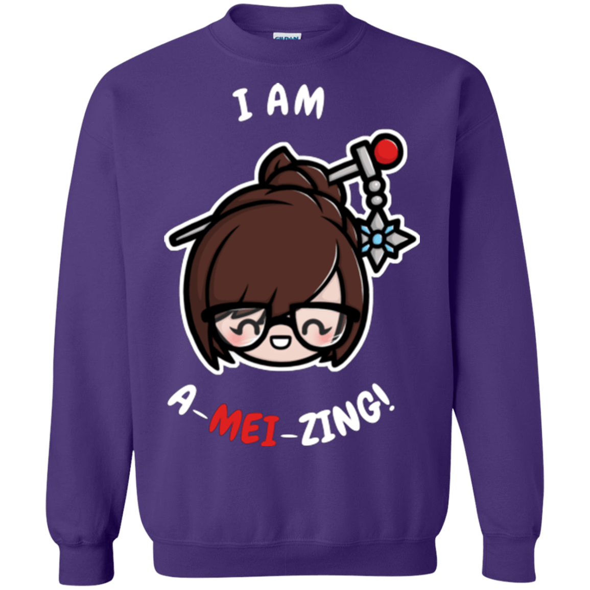 Sweatshirts Purple / Small I Am A Mei Zing Crewneck Sweatshirt