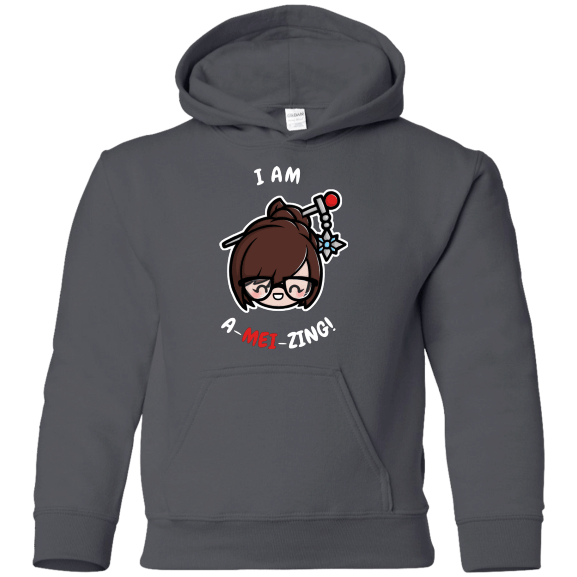 Sweatshirts Charcoal / YS I Am A Mei Zing Youth Hoodie