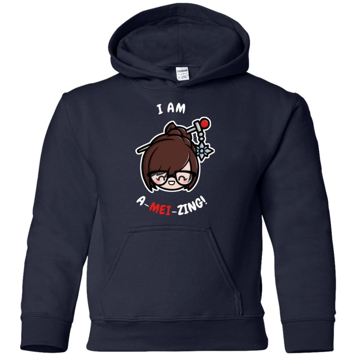 Sweatshirts Navy / YS I Am A Mei Zing Youth Hoodie