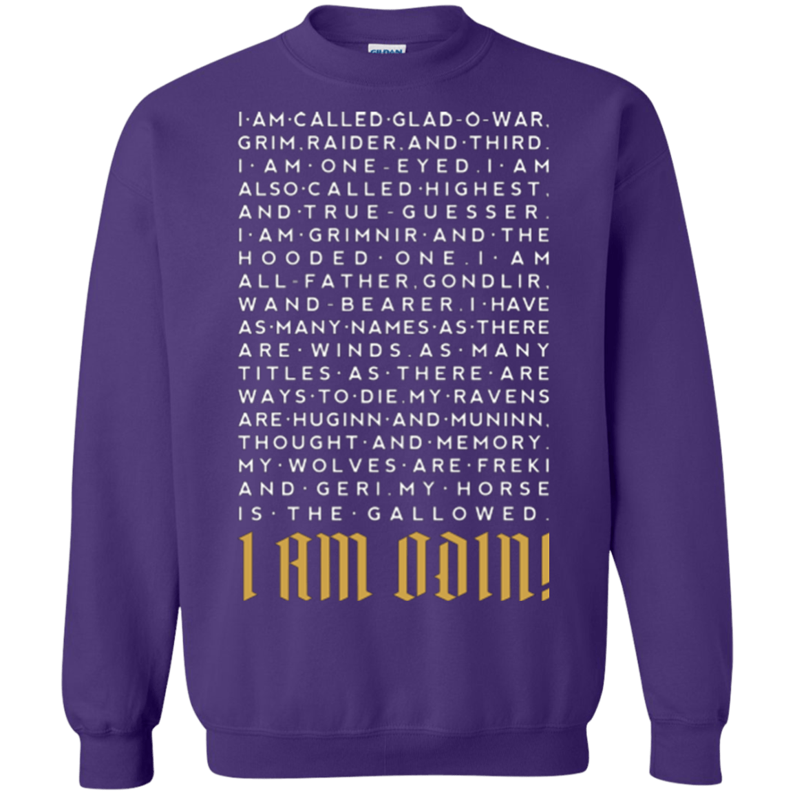 Sweatshirts Purple / Small I am Odin Crewneck Sweatshirt