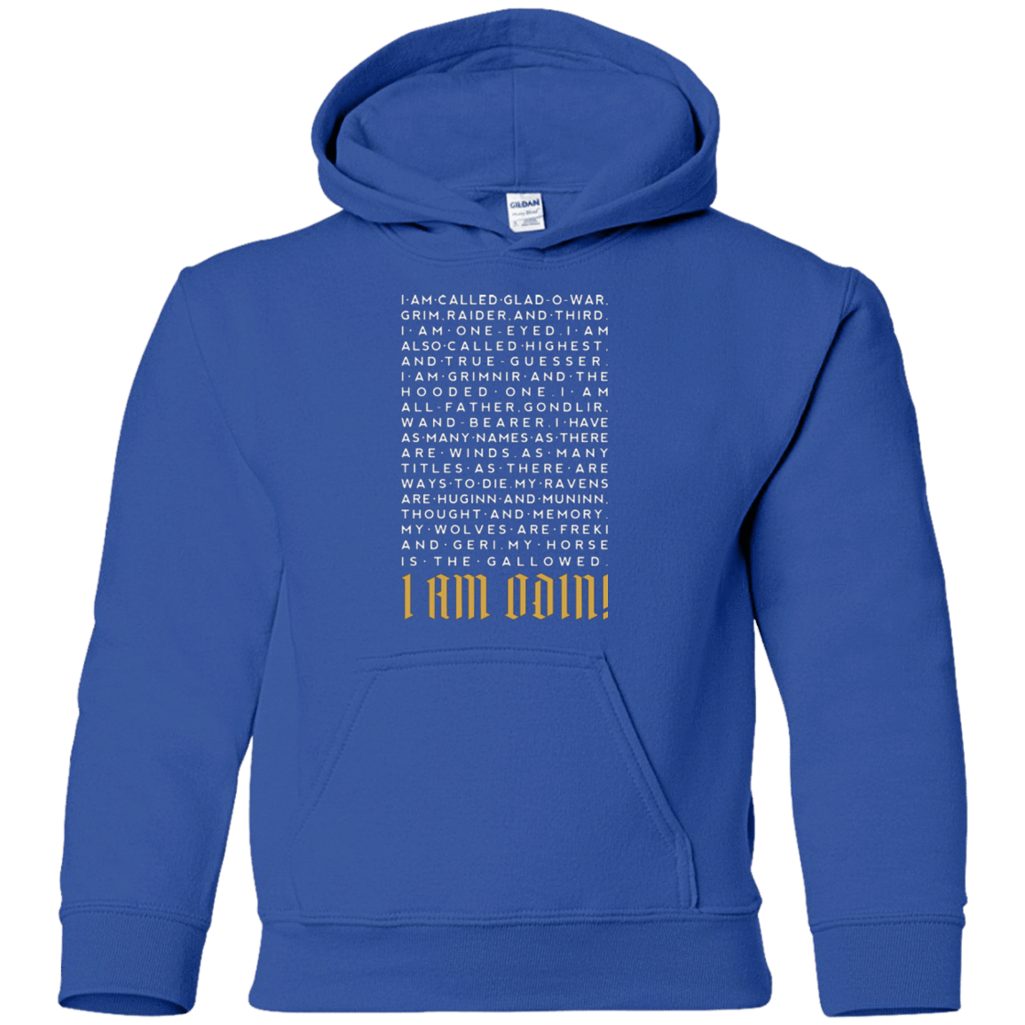 Sweatshirts Royal / YS I am Odin Youth Hoodie