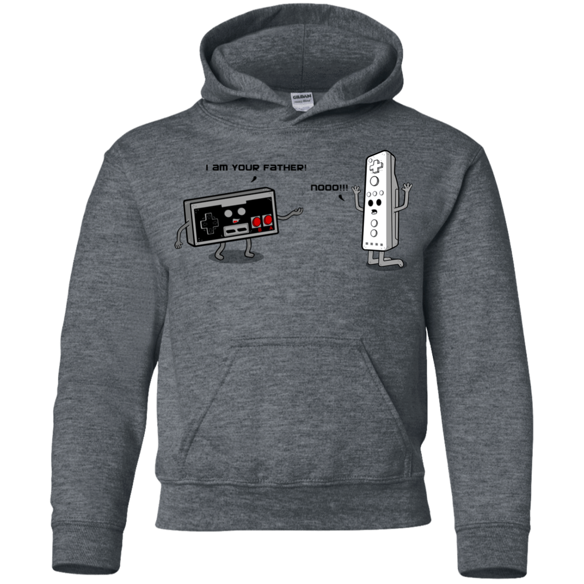 Sweatshirts Dark Heather / YS I am your father NES Youth Hoodie