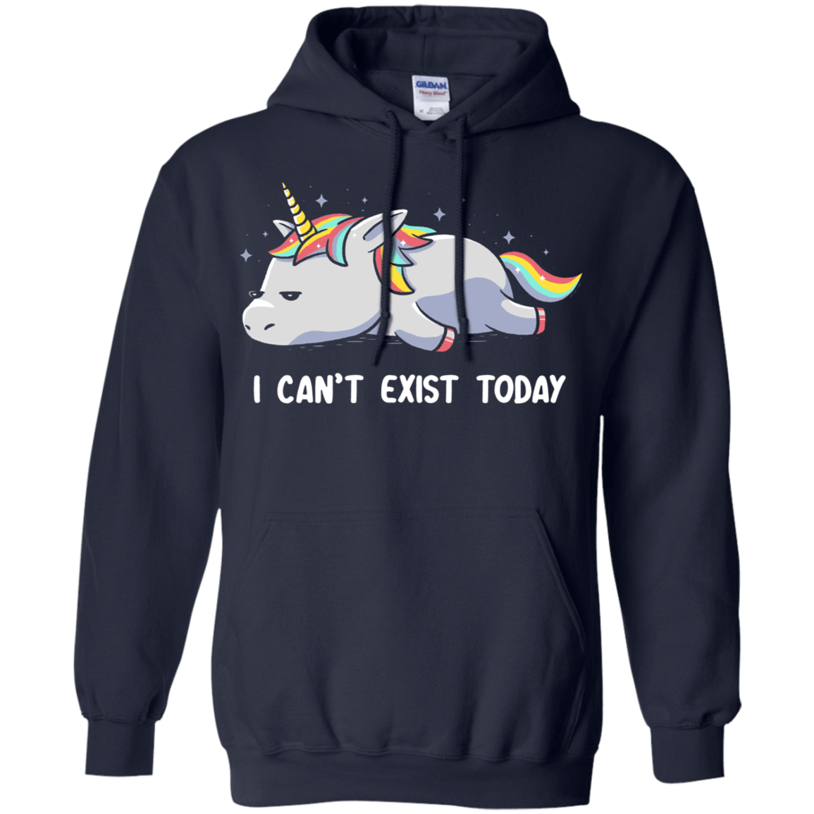 Sweatshirts Navy / S I Can't Exist Today Pullover Hoodie