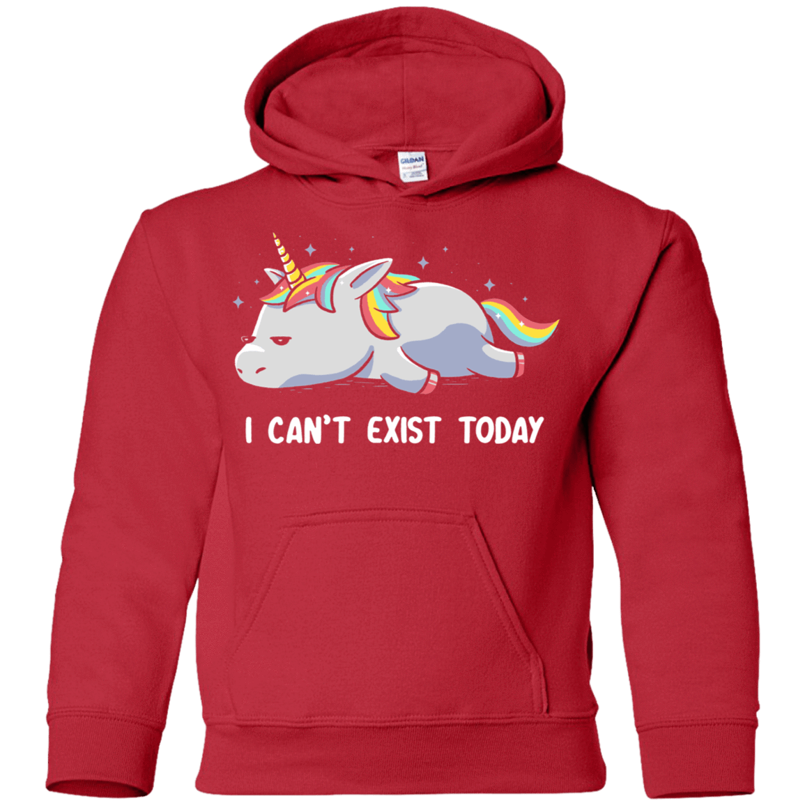 Sweatshirts Red / YS I Can't Exist Today Youth Hoodie