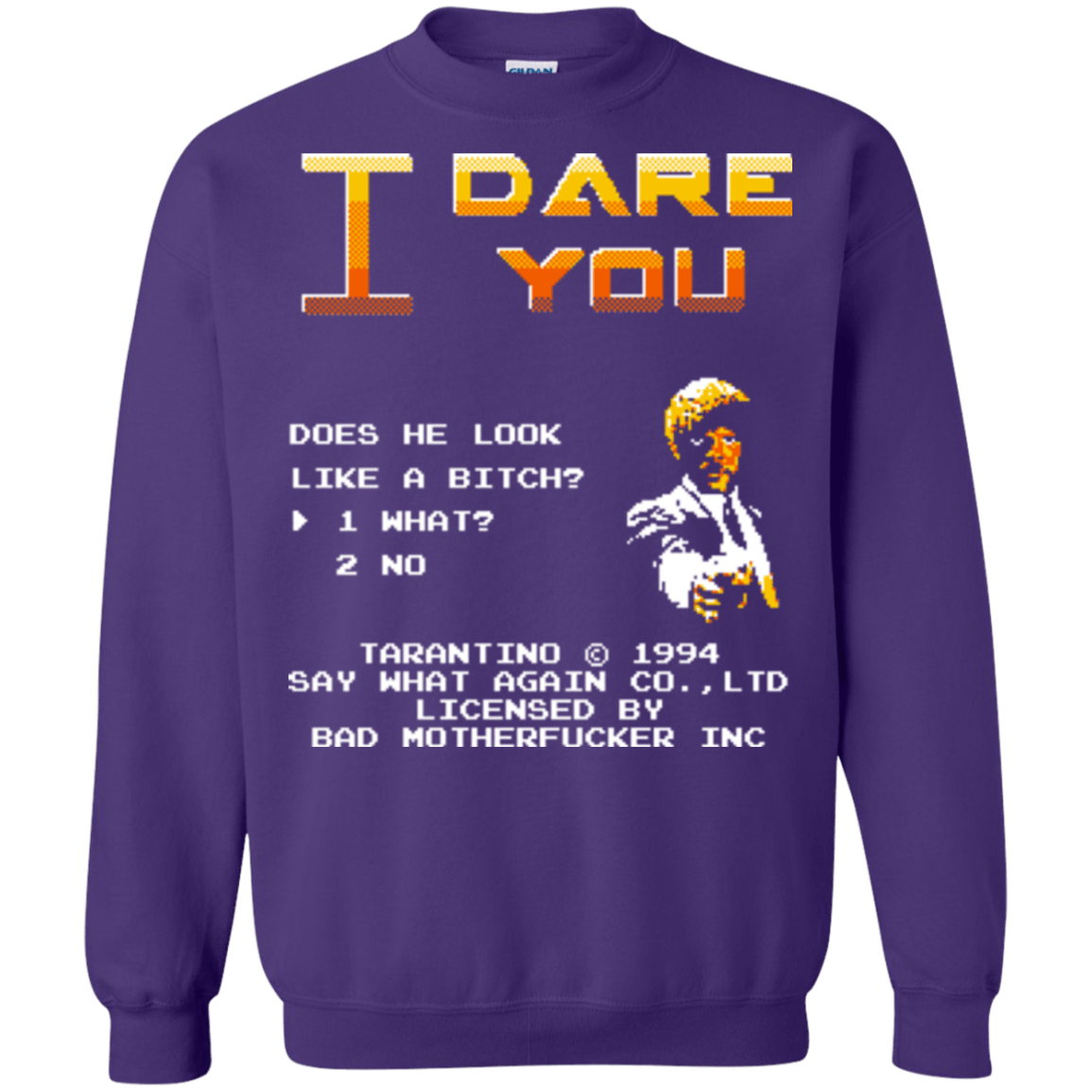 Sweatshirts Purple / Small I Dare you Crewneck Sweatshirt