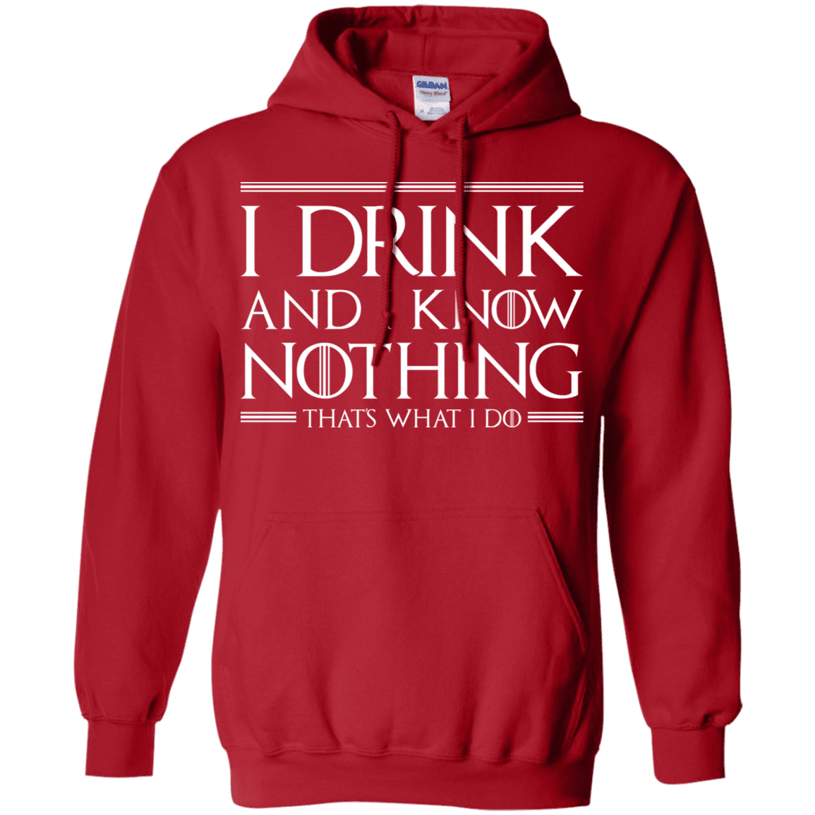 Sweatshirts Red / S I Drink & I Know Nothing Pullover Hoodie