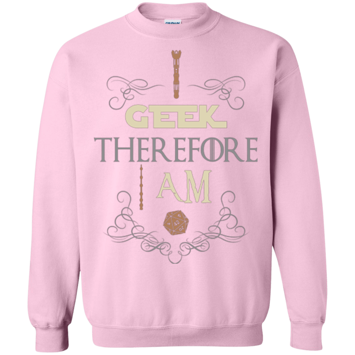 Sweatshirts Light Pink / Small I GEEK (1) Crewneck Sweatshirt