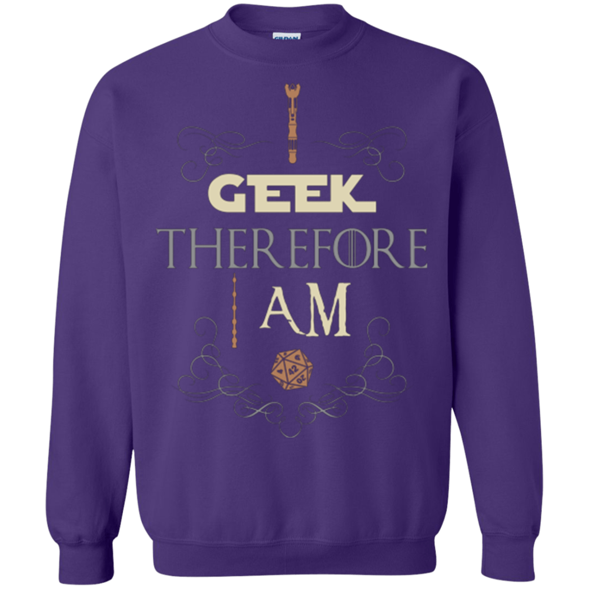 Sweatshirts Purple / Small I GEEK (1) Crewneck Sweatshirt