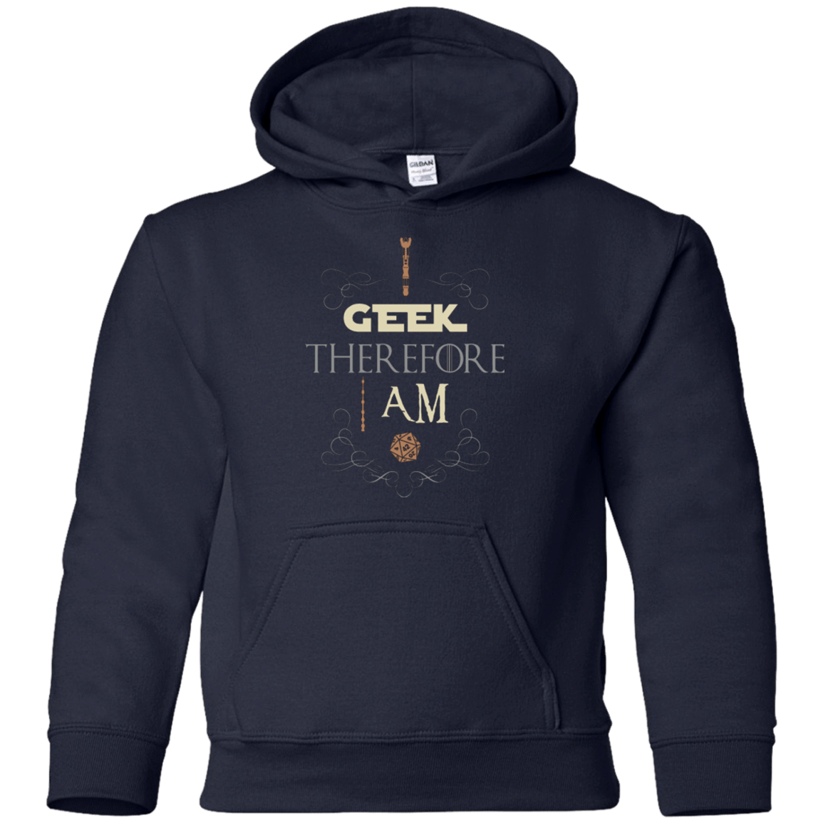 Sweatshirts Navy / YS I GEEK (1) Youth Hoodie