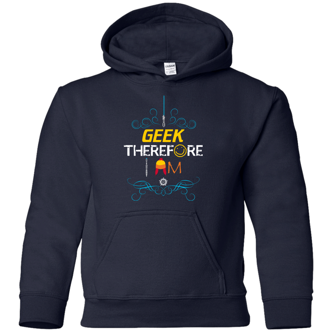 Sweatshirts Navy / YS I GEEK vol 2 Youth Hoodie