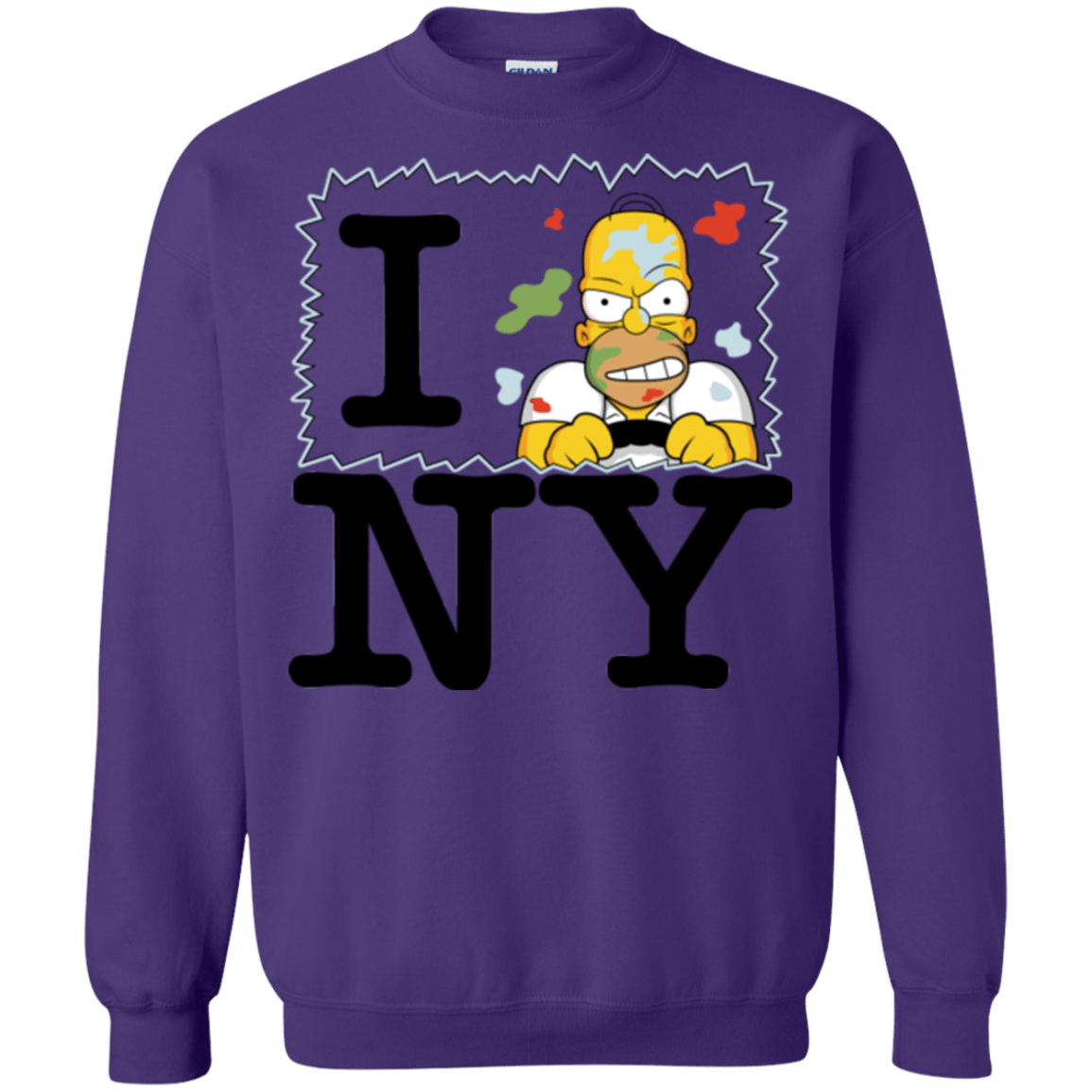 Sweatshirts Purple / S I Hate NY Crewneck Sweatshirt