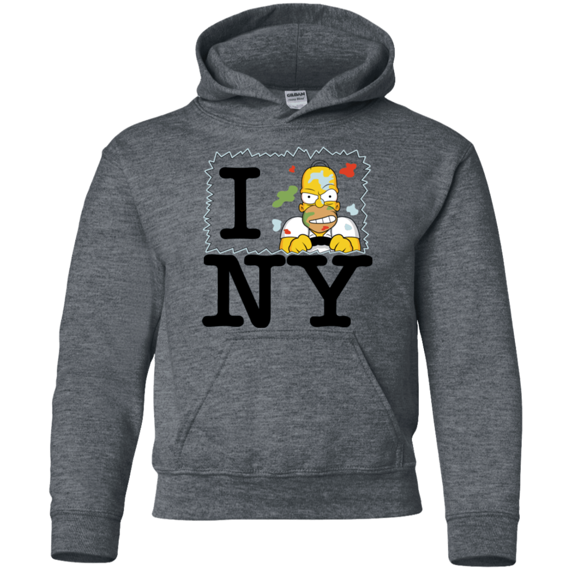Sweatshirts Dark Heather / YS I Hate NY Youth Hoodie