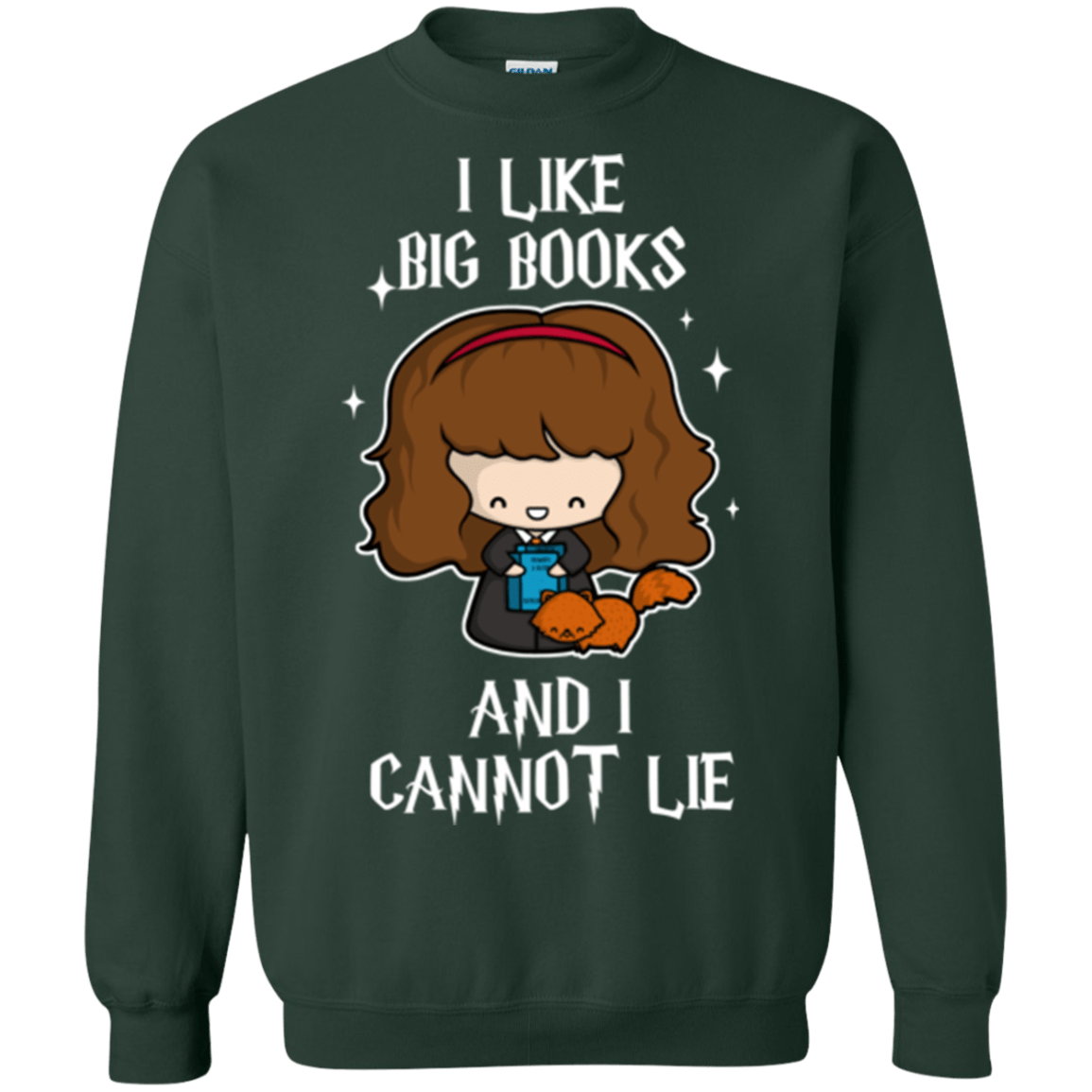 Sweatshirts Forest Green / Small I Like Big Books Crewneck Sweatshirt