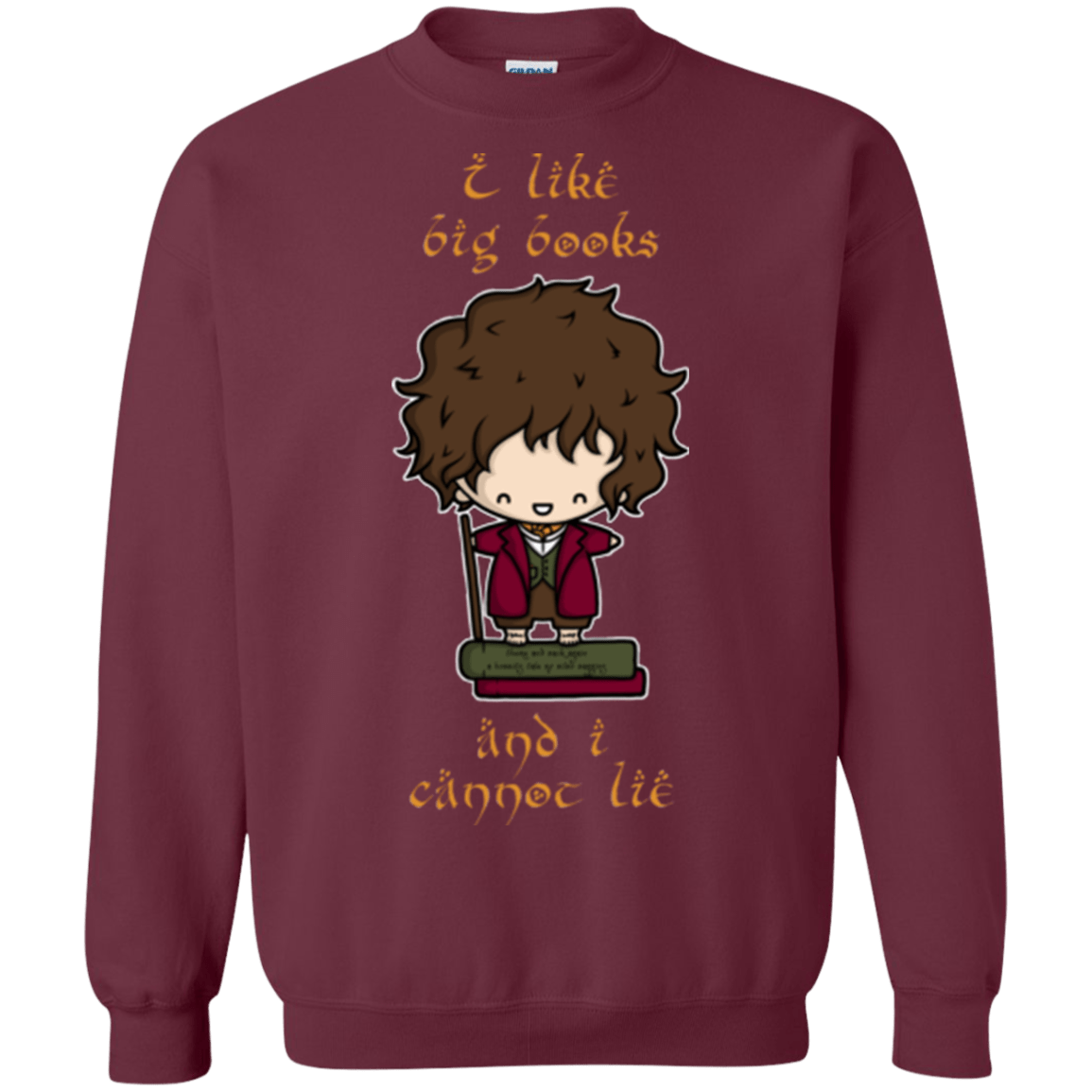 Sweatshirts Maroon / Small I Like Big Books Crewneck Sweatshirt