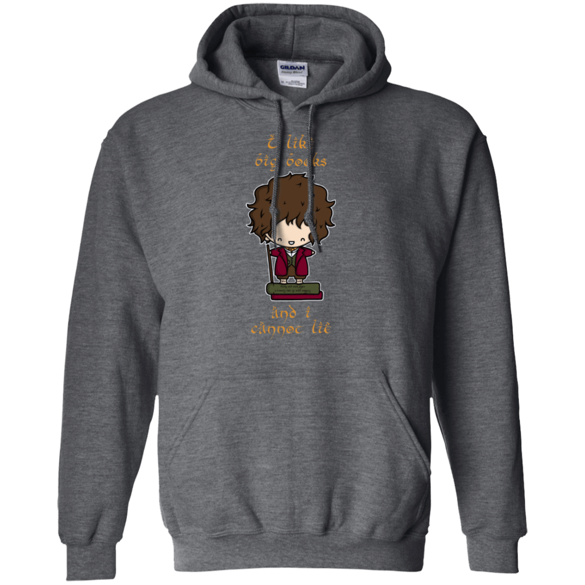 Sweatshirts Dark Heather / Small I Like Big Books Pullover Hoodie