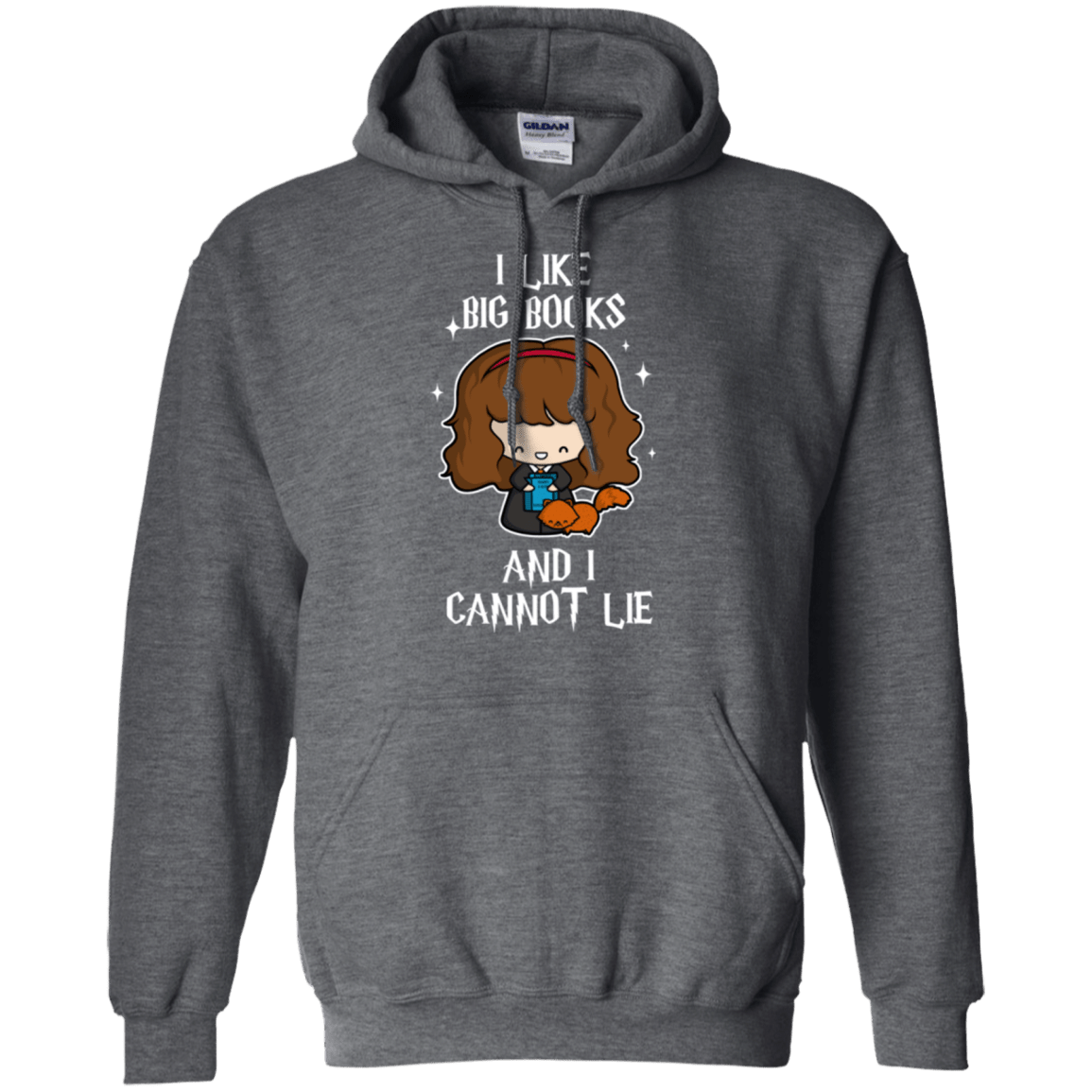 Sweatshirts Dark Heather / Small I Like Big Books Pullover Hoodie