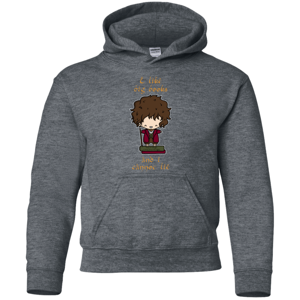 Sweatshirts Dark Heather / YS I Like Big Books Youth Hoodie