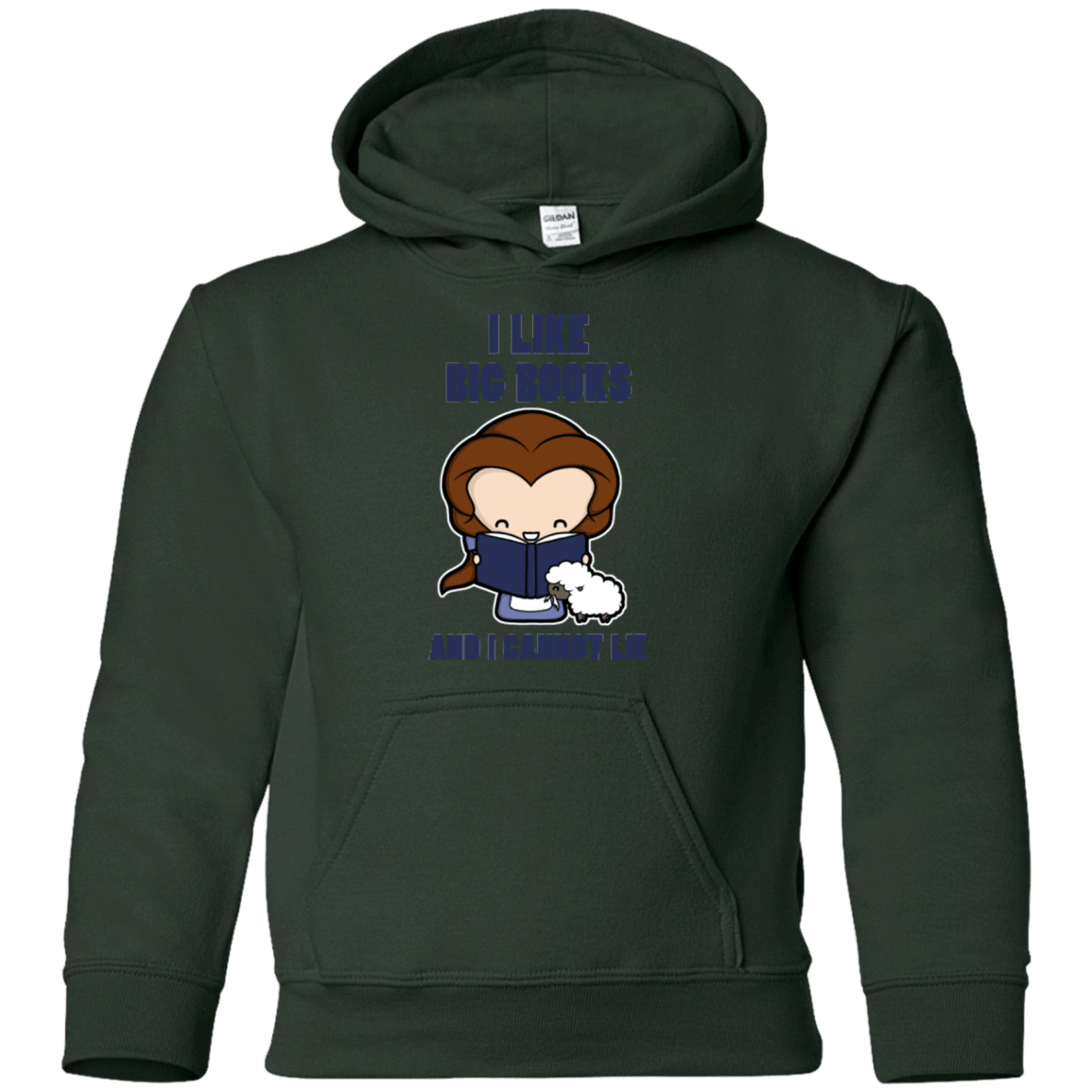 Sweatshirts Forest Green / YS I Like Big Books Youth Hoodie