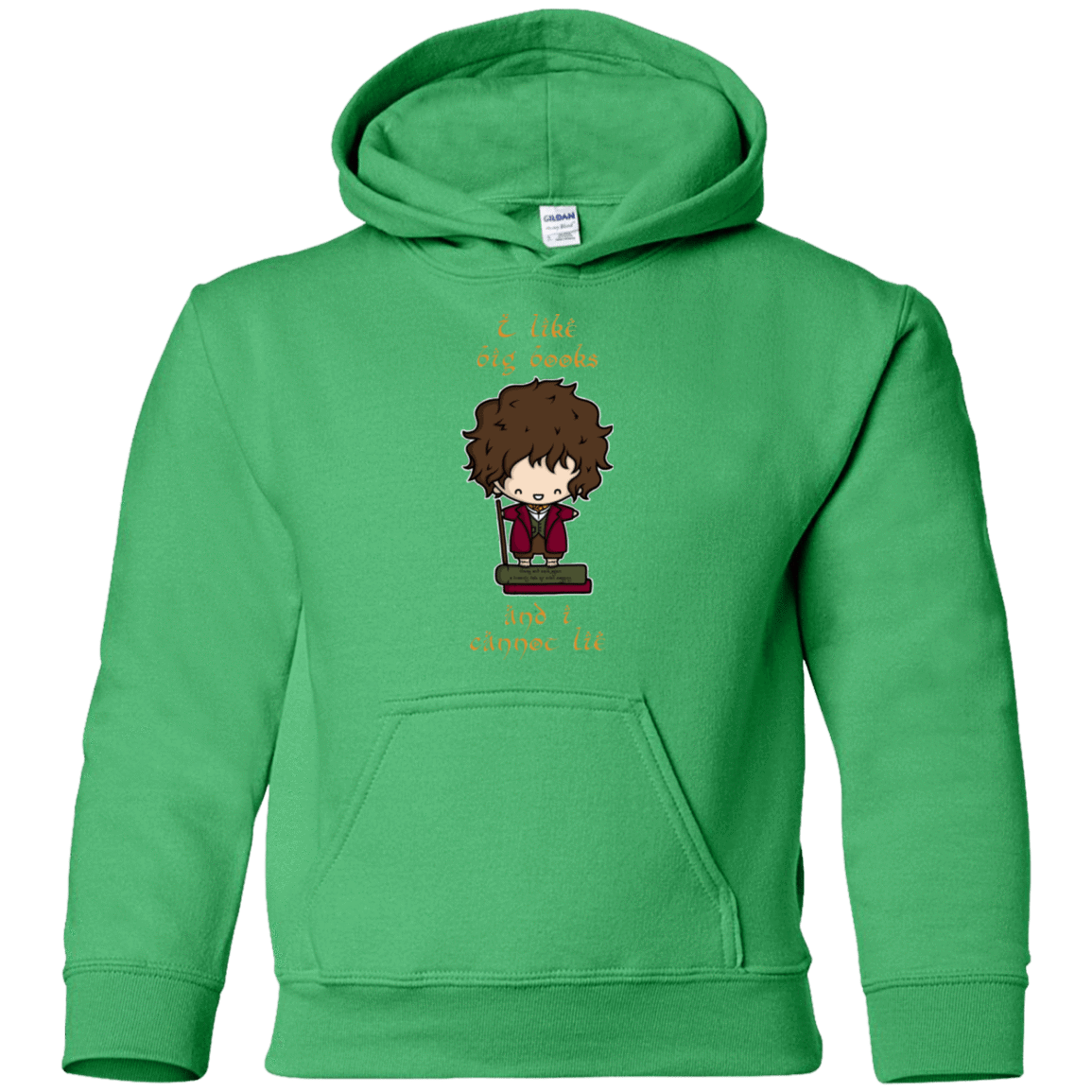 Sweatshirts Irish Green / YS I Like Big Books Youth Hoodie