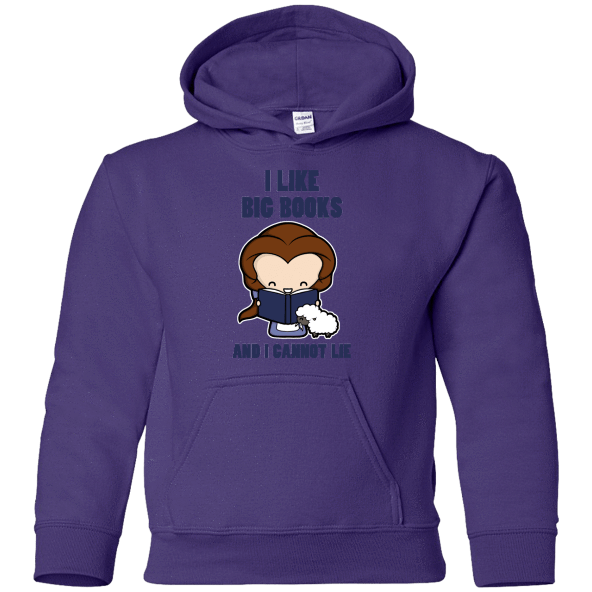 Sweatshirts Purple / YS I Like Big Books Youth Hoodie