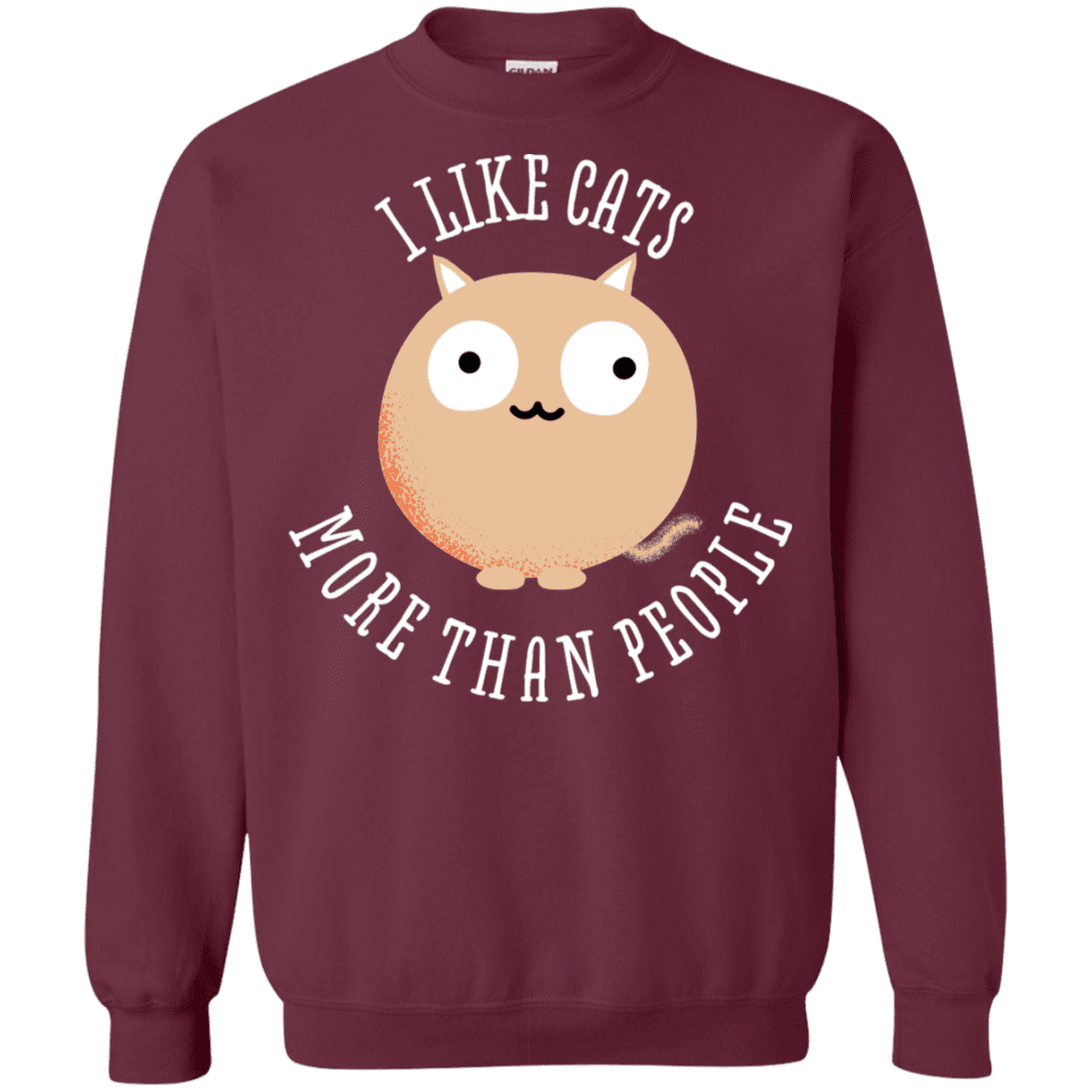 Sweatshirts Maroon / S I Like Cats Crewneck Sweatshirt