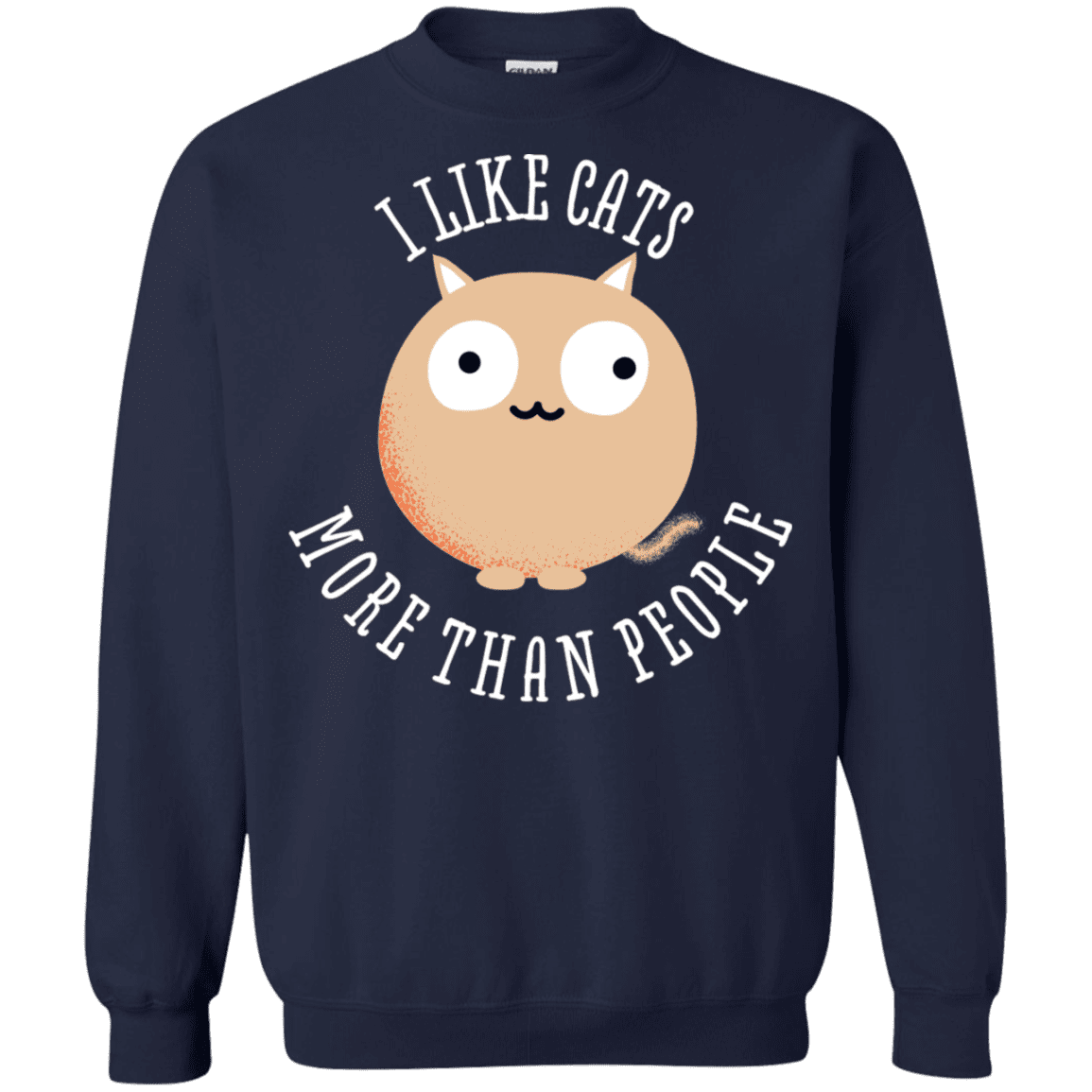 Sweatshirts Navy / S I Like Cats Crewneck Sweatshirt