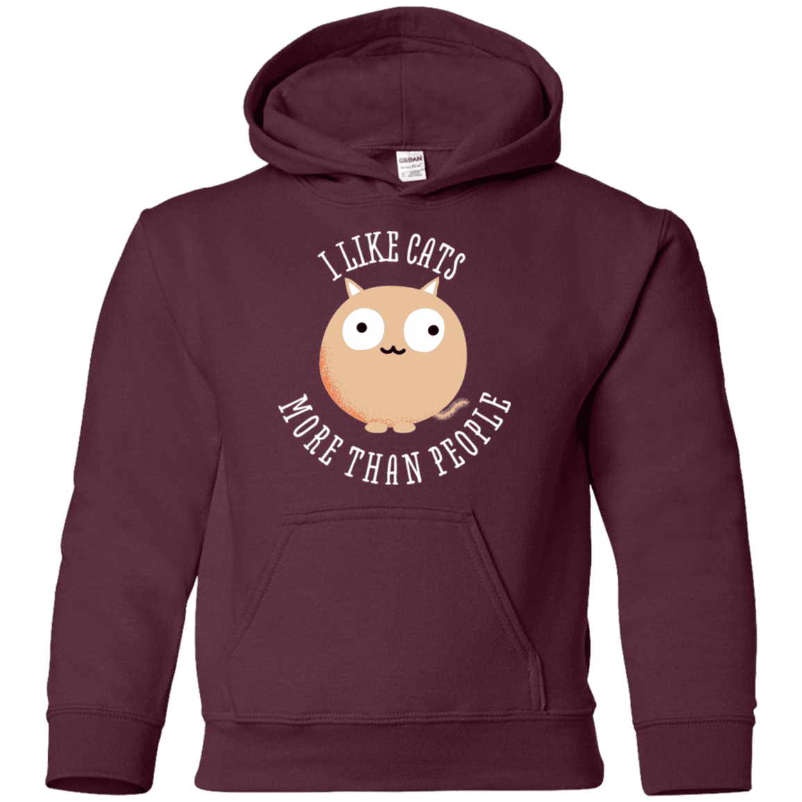 Sweatshirts Maroon / YS I Like Cats Youth Hoodie