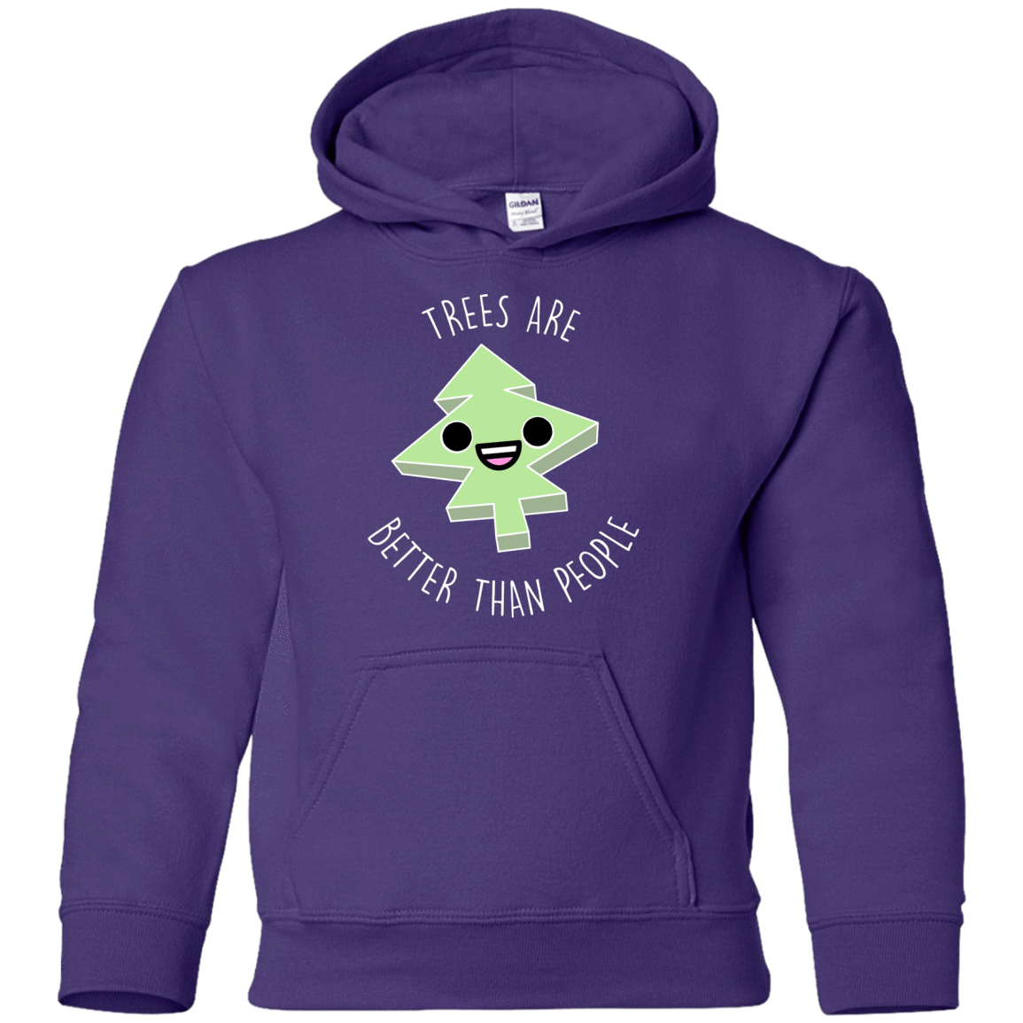 Sweatshirts Purple / YS I Like Trees Youth Hoodie