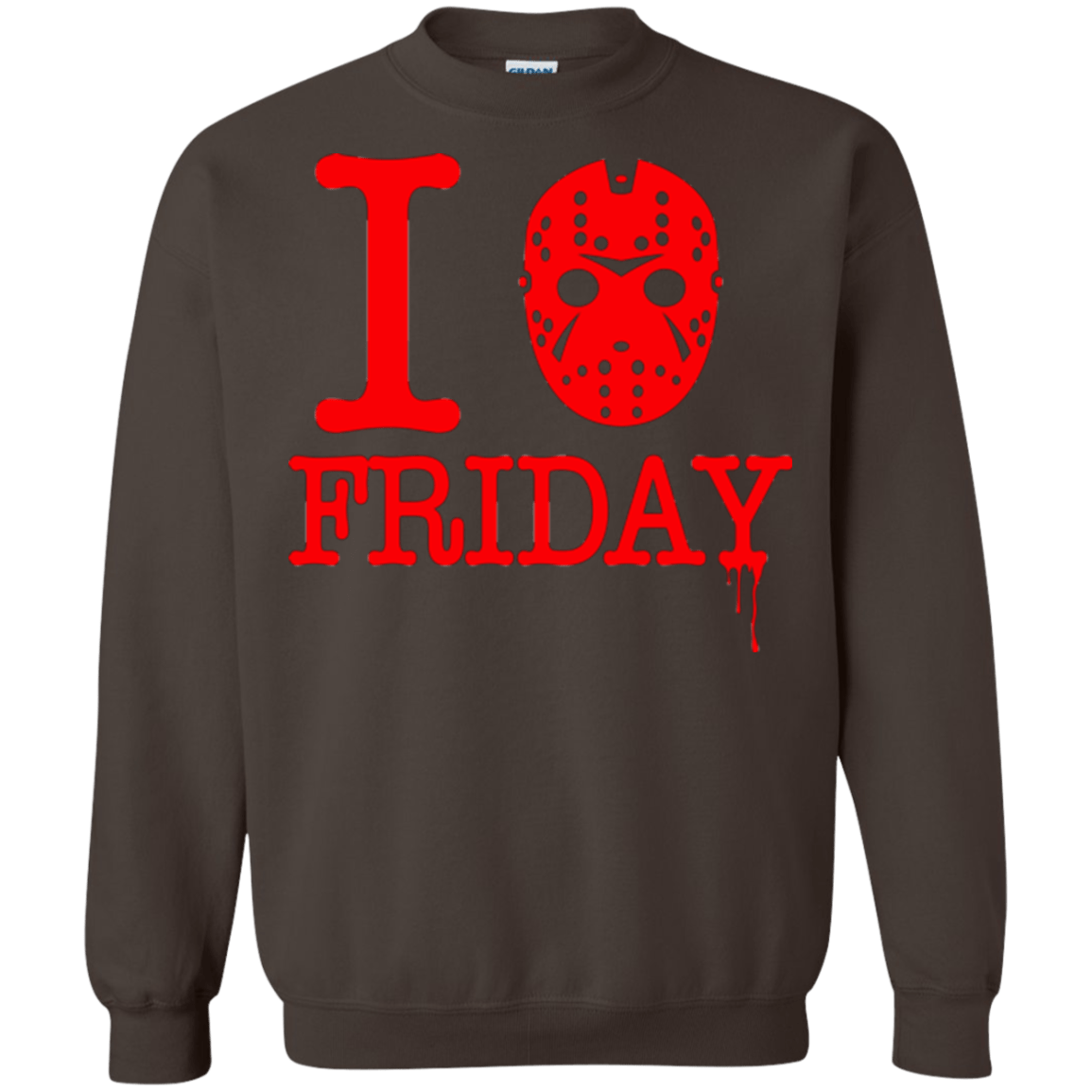Sweatshirts Dark Chocolate / Small I Love Friday Crewneck Sweatshirt