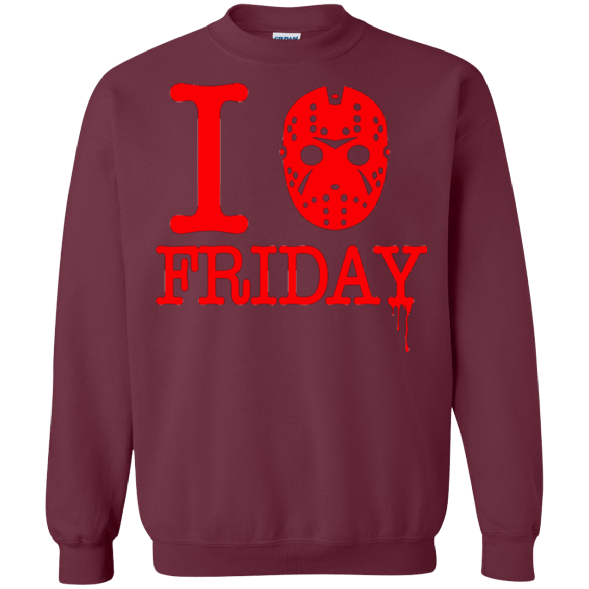 Sweatshirts Maroon / Small I Love Friday Crewneck Sweatshirt