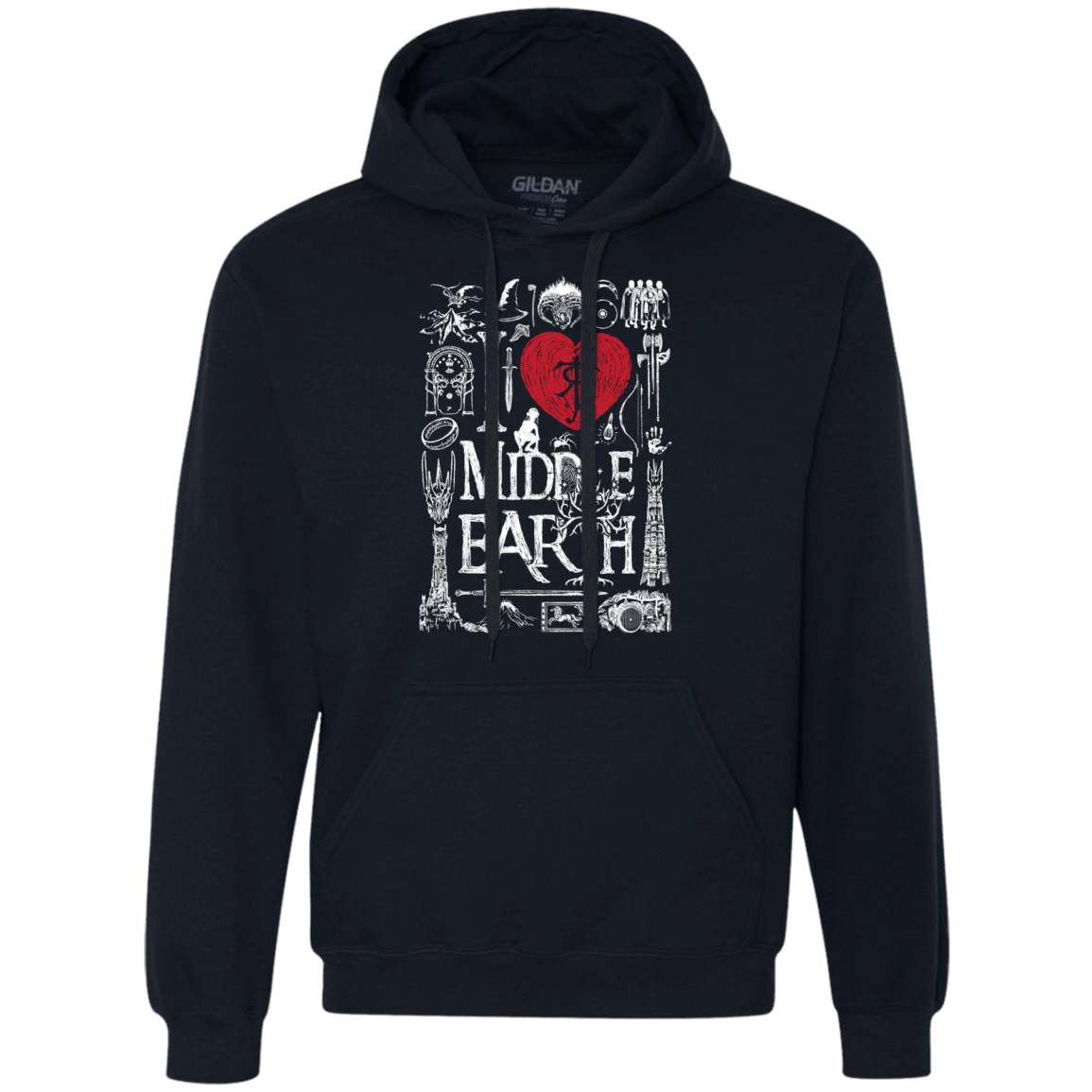 Sweatshirts Navy / S I Love Middle Earth Premium Fleece Hoodie