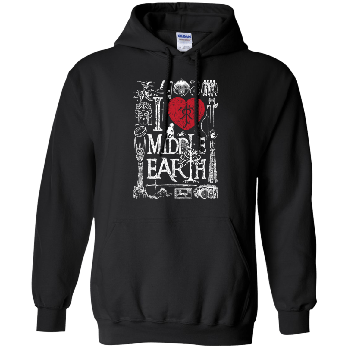Sweatshirts Black / S I Love Middle Earth Pullover Hoodie