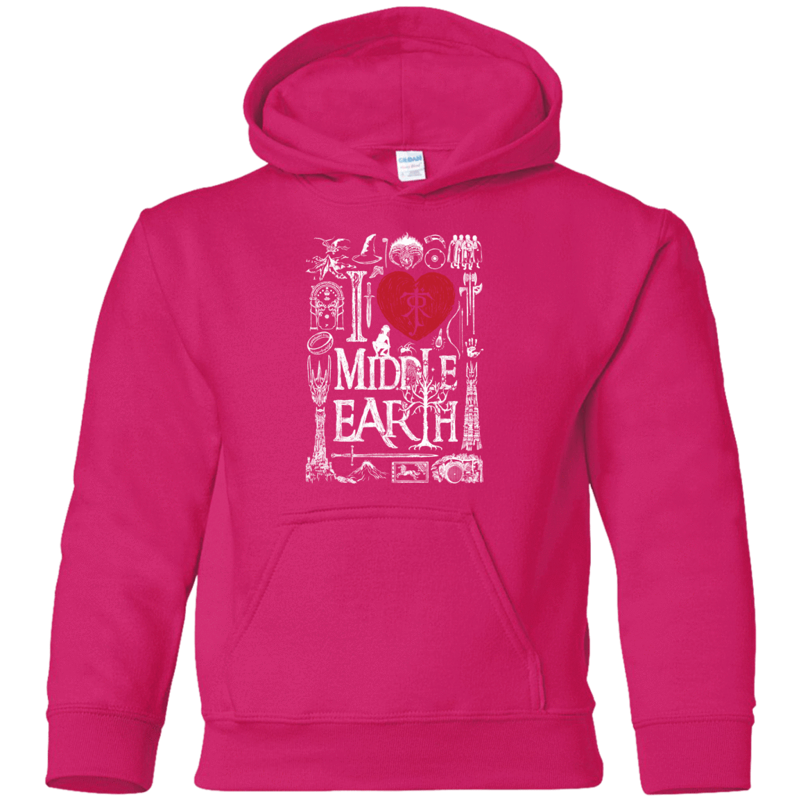 Sweatshirts Heliconia / YS I Love Middle Earth Youth Hoodie