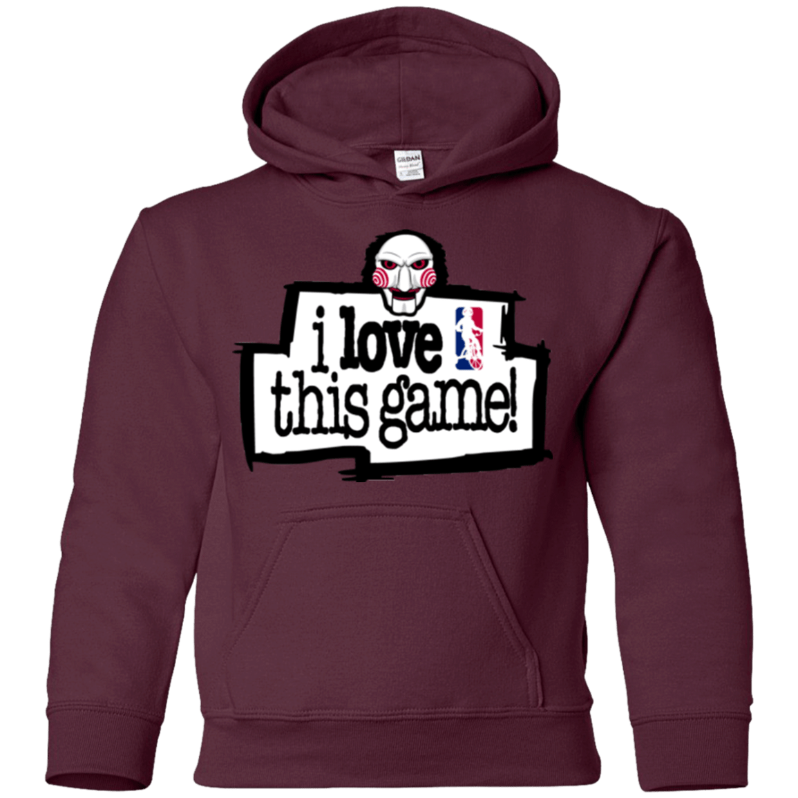 Sweatshirts Maroon / YS I Love This Game Youth Hoodie