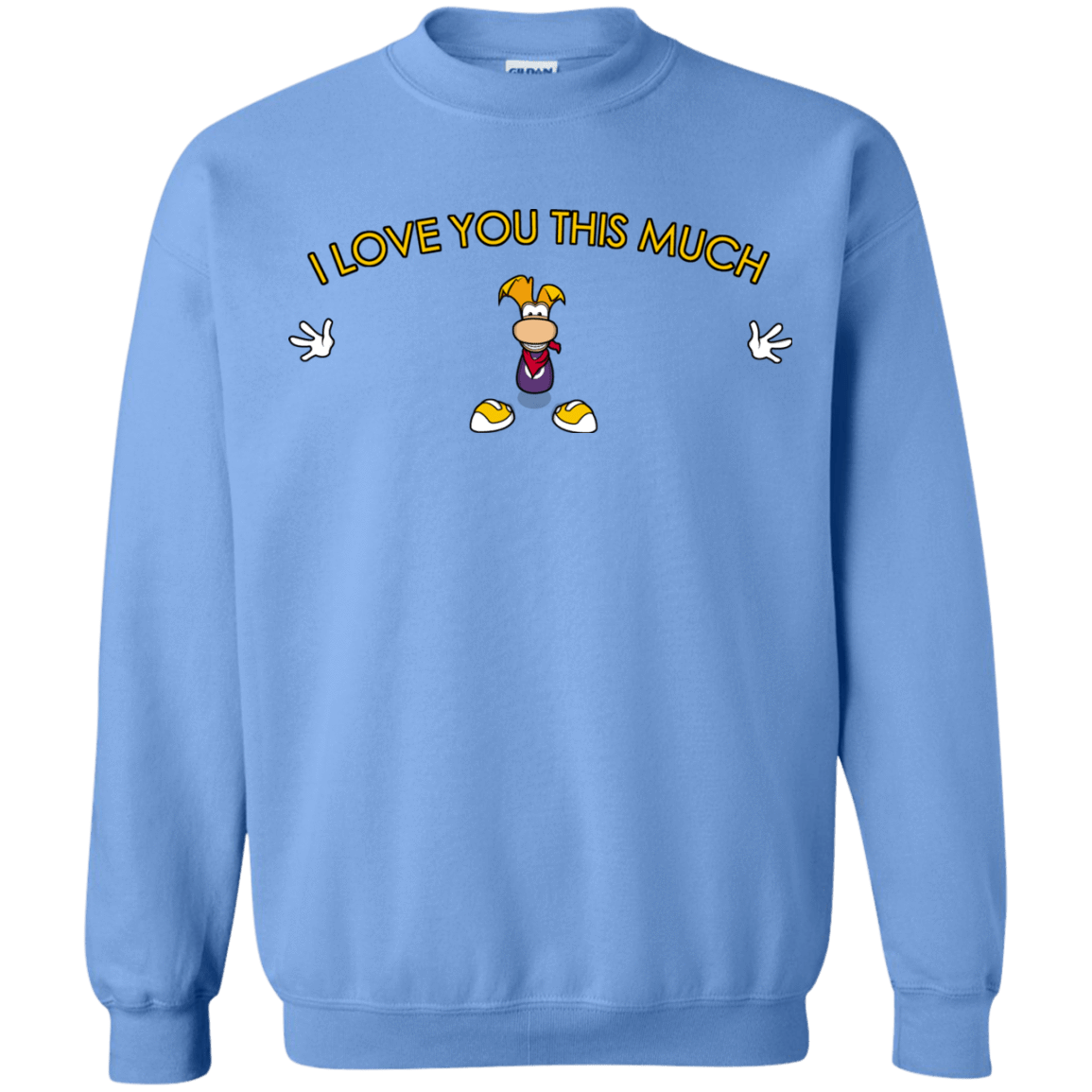 Sweatshirts Carolina Blue / S I Love You This Much Crewneck Sweatshirt