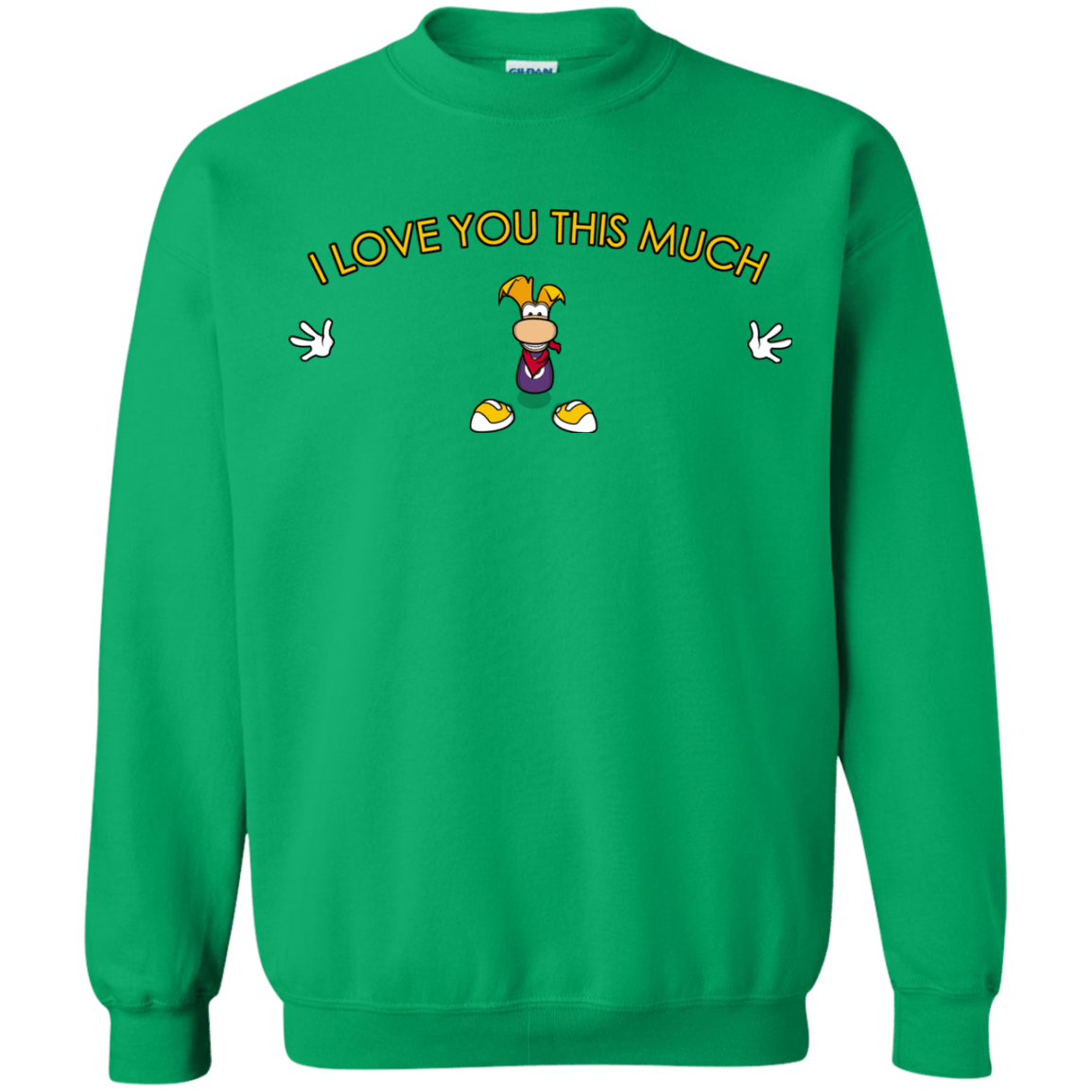 Sweatshirts Irish Green / S I Love You This Much Crewneck Sweatshirt