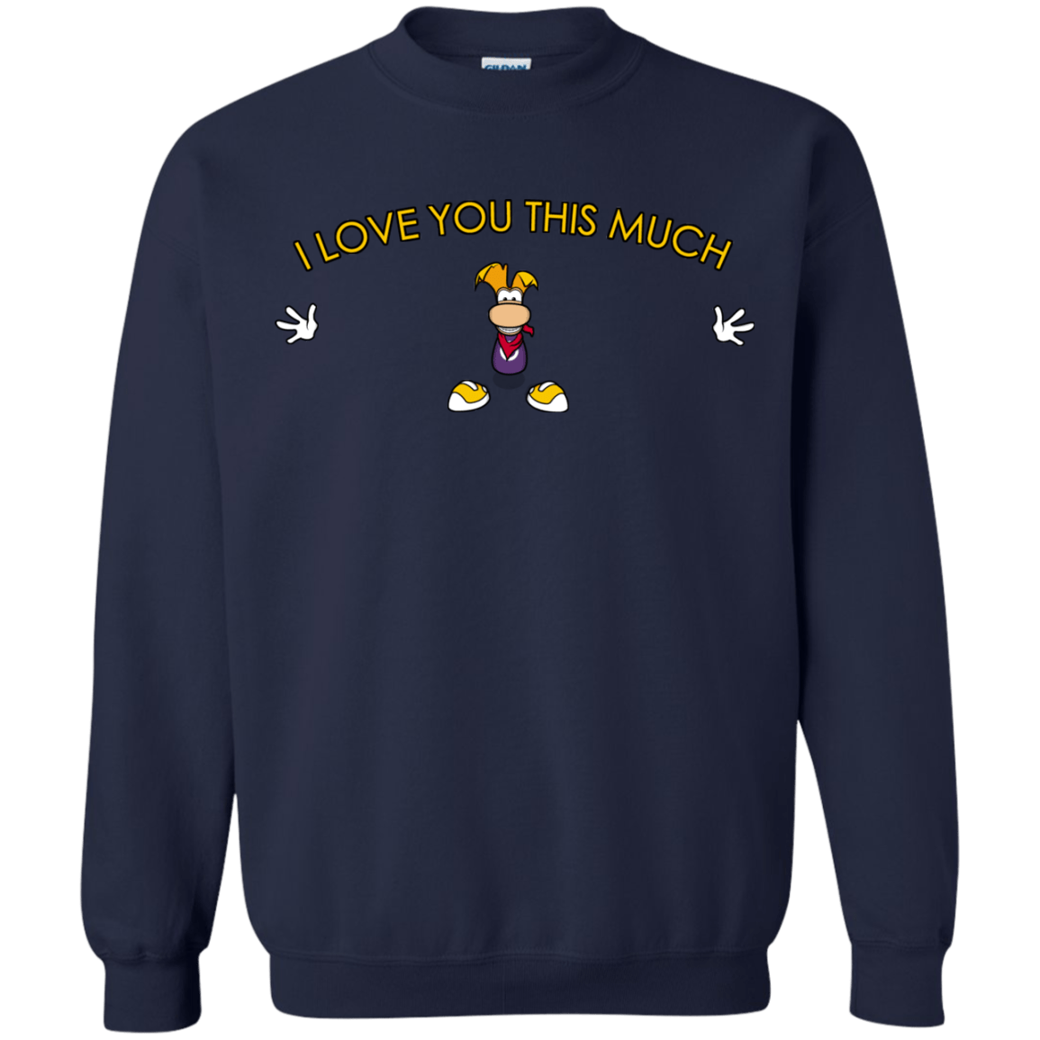 Sweatshirts Navy / S I Love You This Much Crewneck Sweatshirt