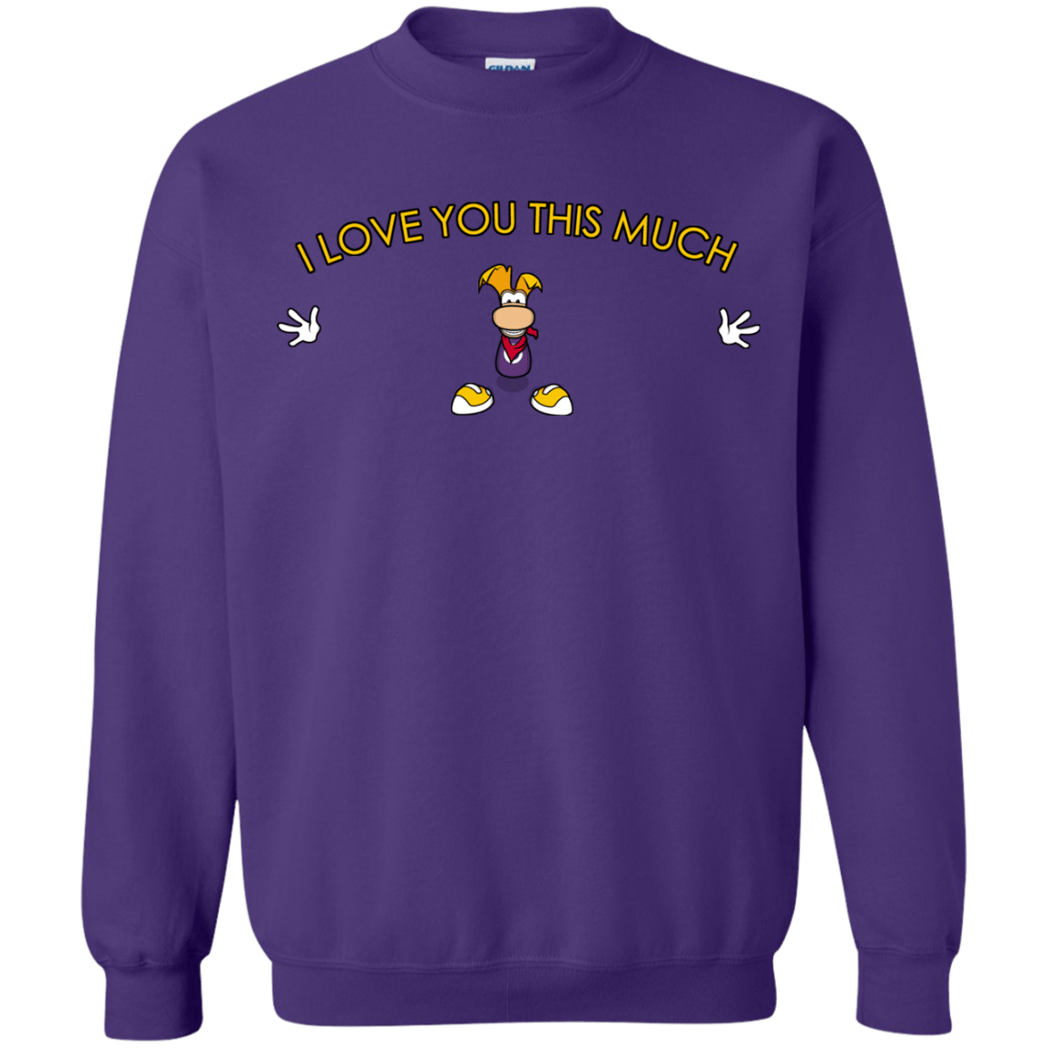 Sweatshirts Purple / S I Love You This Much Crewneck Sweatshirt