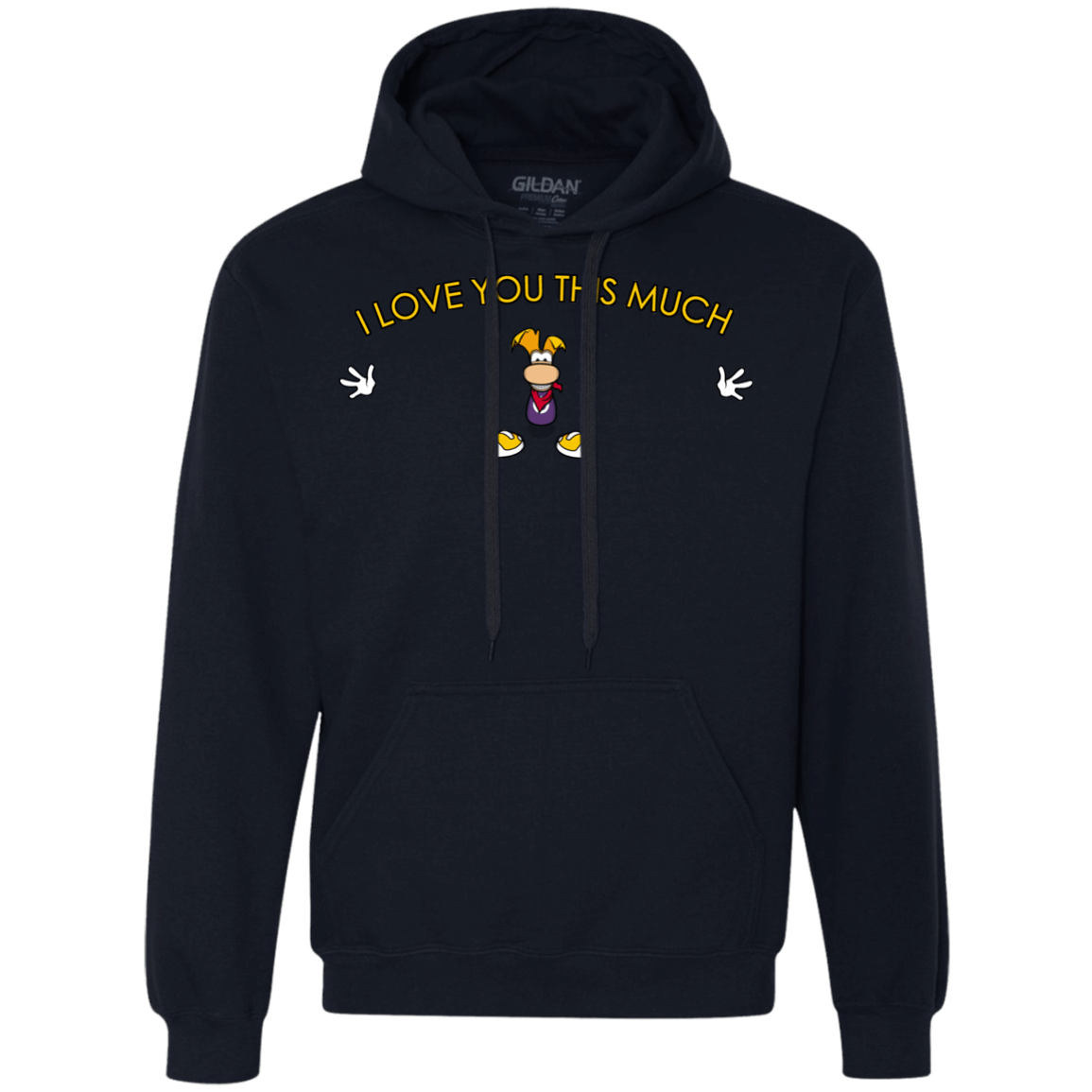 Sweatshirts Navy / S I Love You This Much Premium Fleece Hoodie