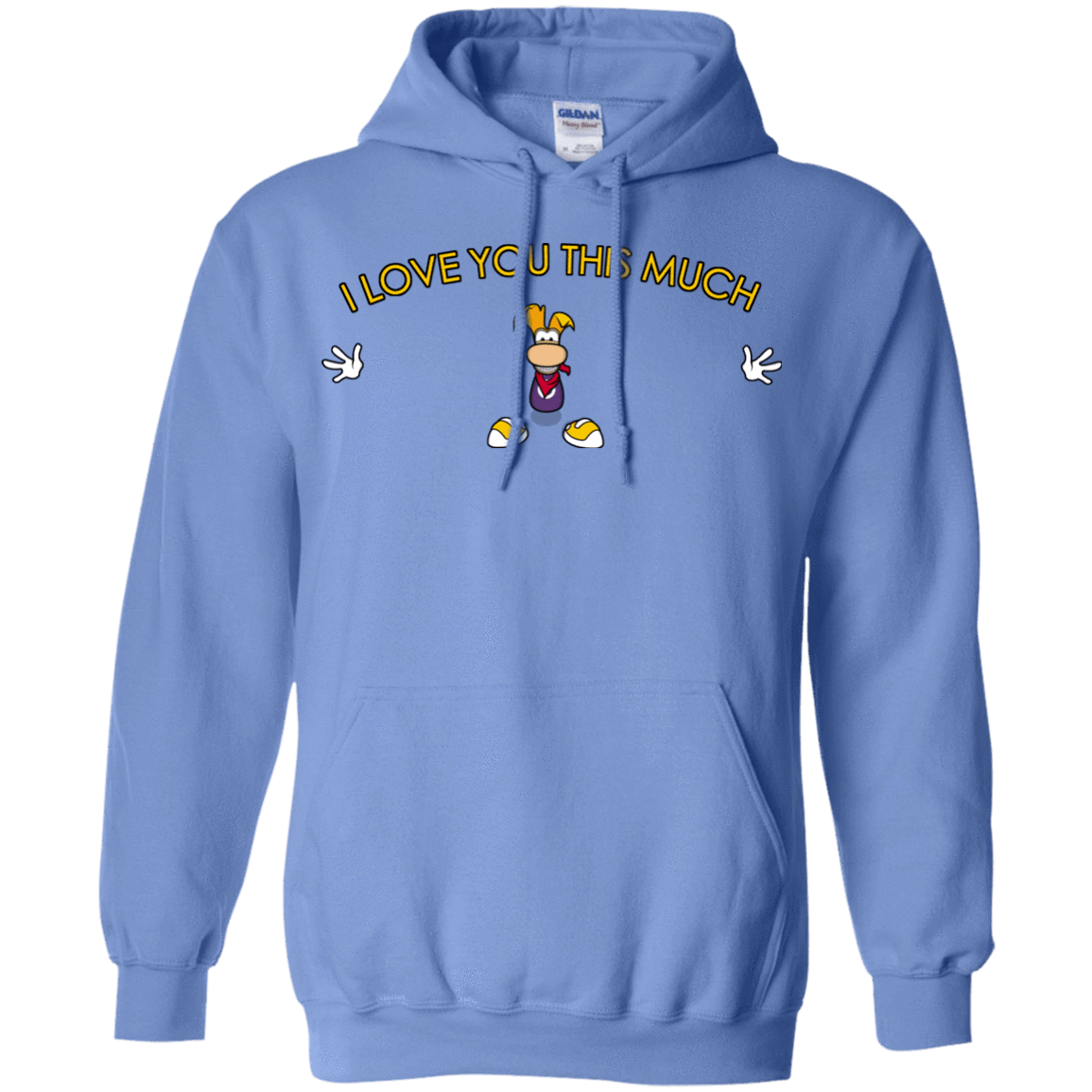 Sweatshirts Carolina Blue / S I Love You This Much Pullover Hoodie