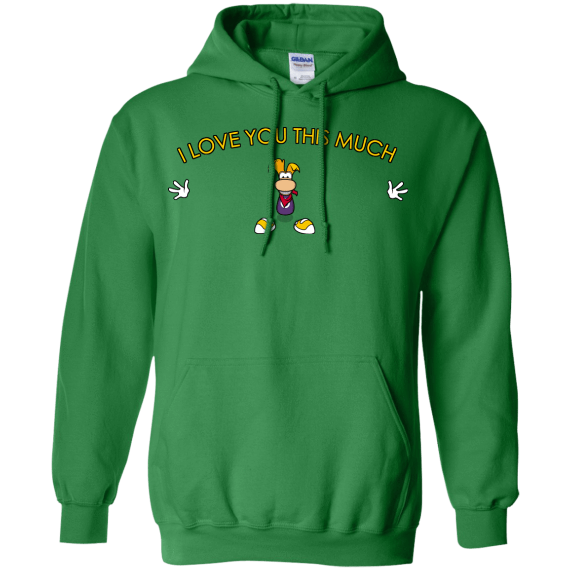Sweatshirts Irish Green / S I Love You This Much Pullover Hoodie