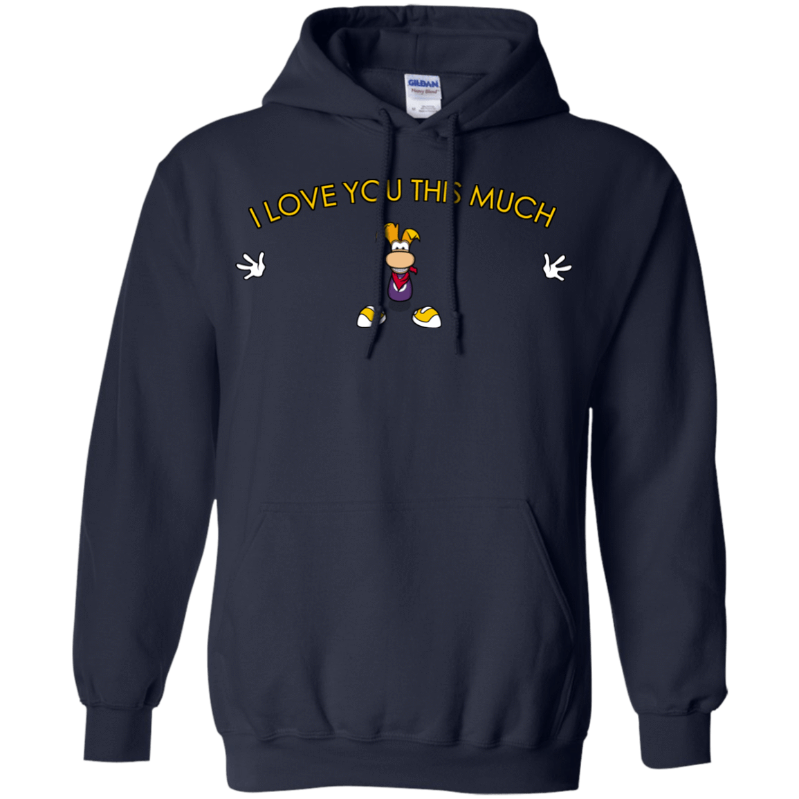 Sweatshirts Navy / S I Love You This Much Pullover Hoodie