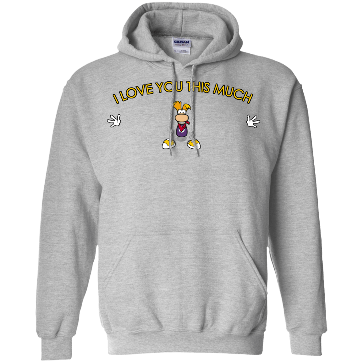 Sweatshirts Sport Grey / S I Love You This Much Pullover Hoodie