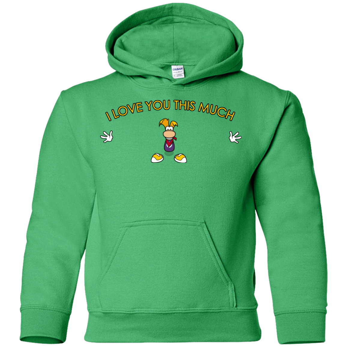 Sweatshirts Irish Green / YS I Love You This Much Youth Hoodie
